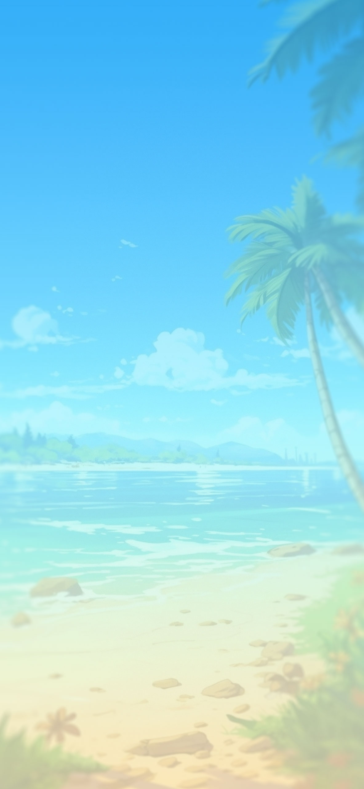 Summer Beach & Clouds Wallpaper