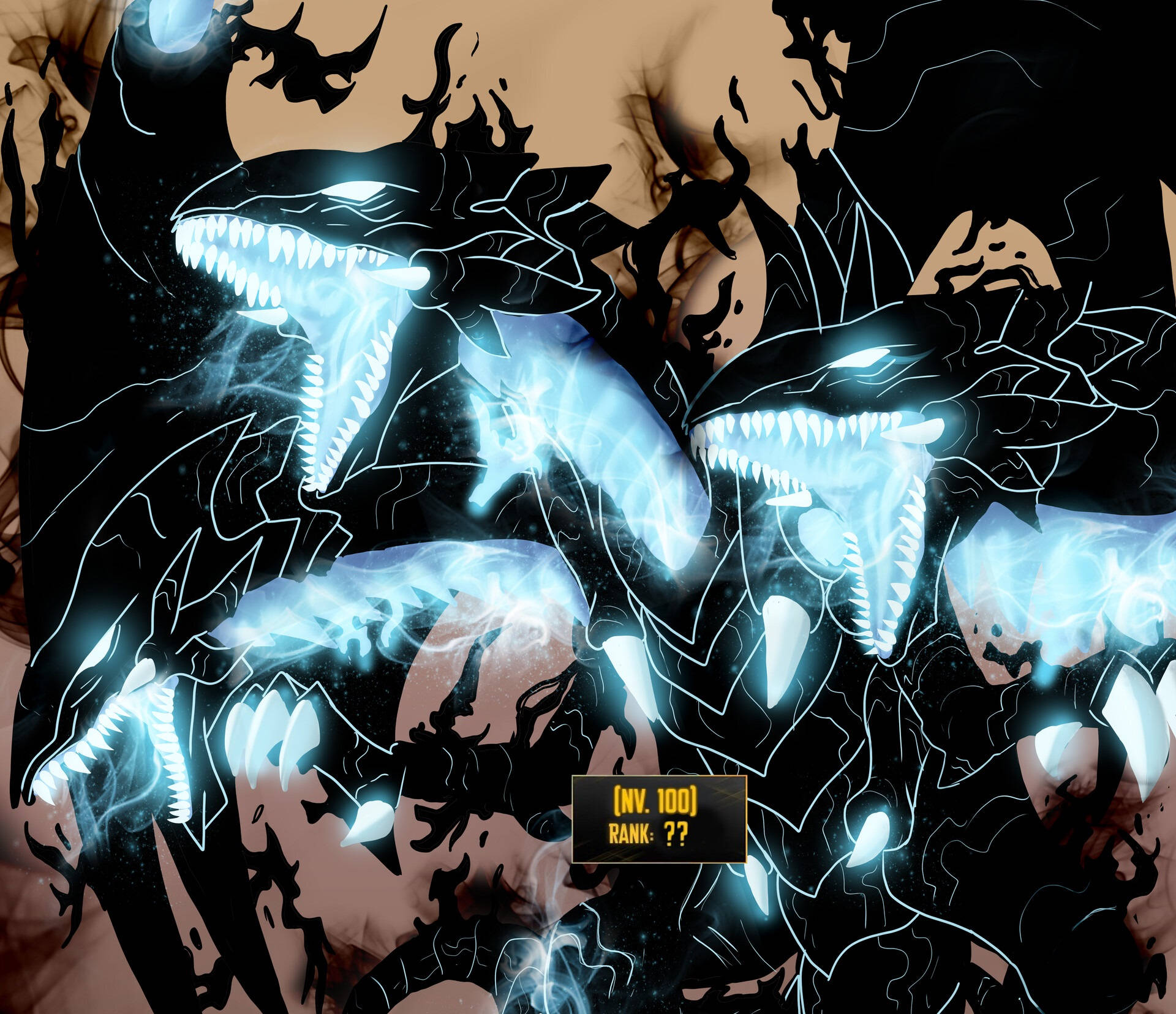 Download Blue Eyed Shadow Soldiers From Solo Leveling 4k Wallpaper