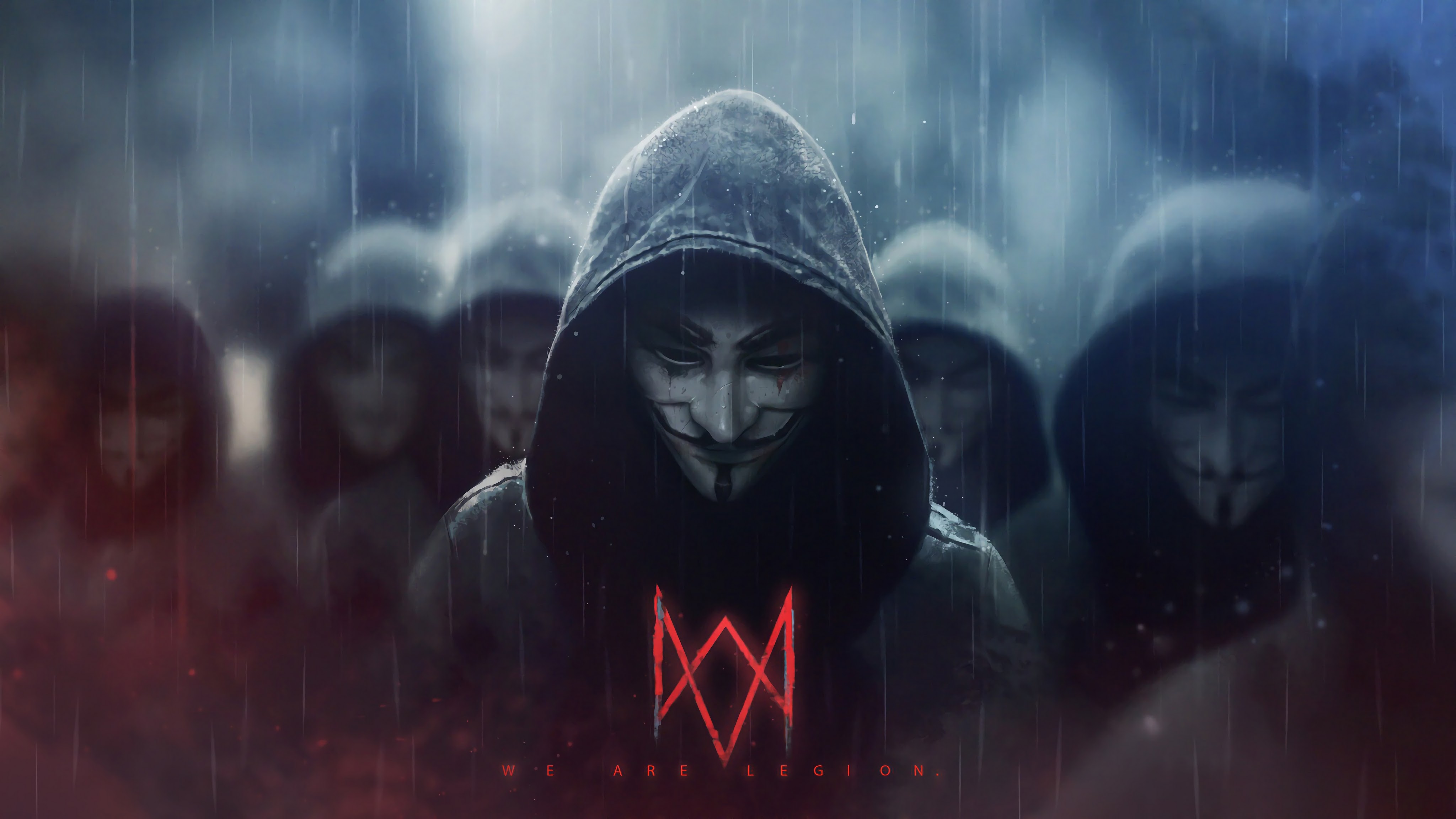 Watch Dogs Legion Logo Anonymous 4K