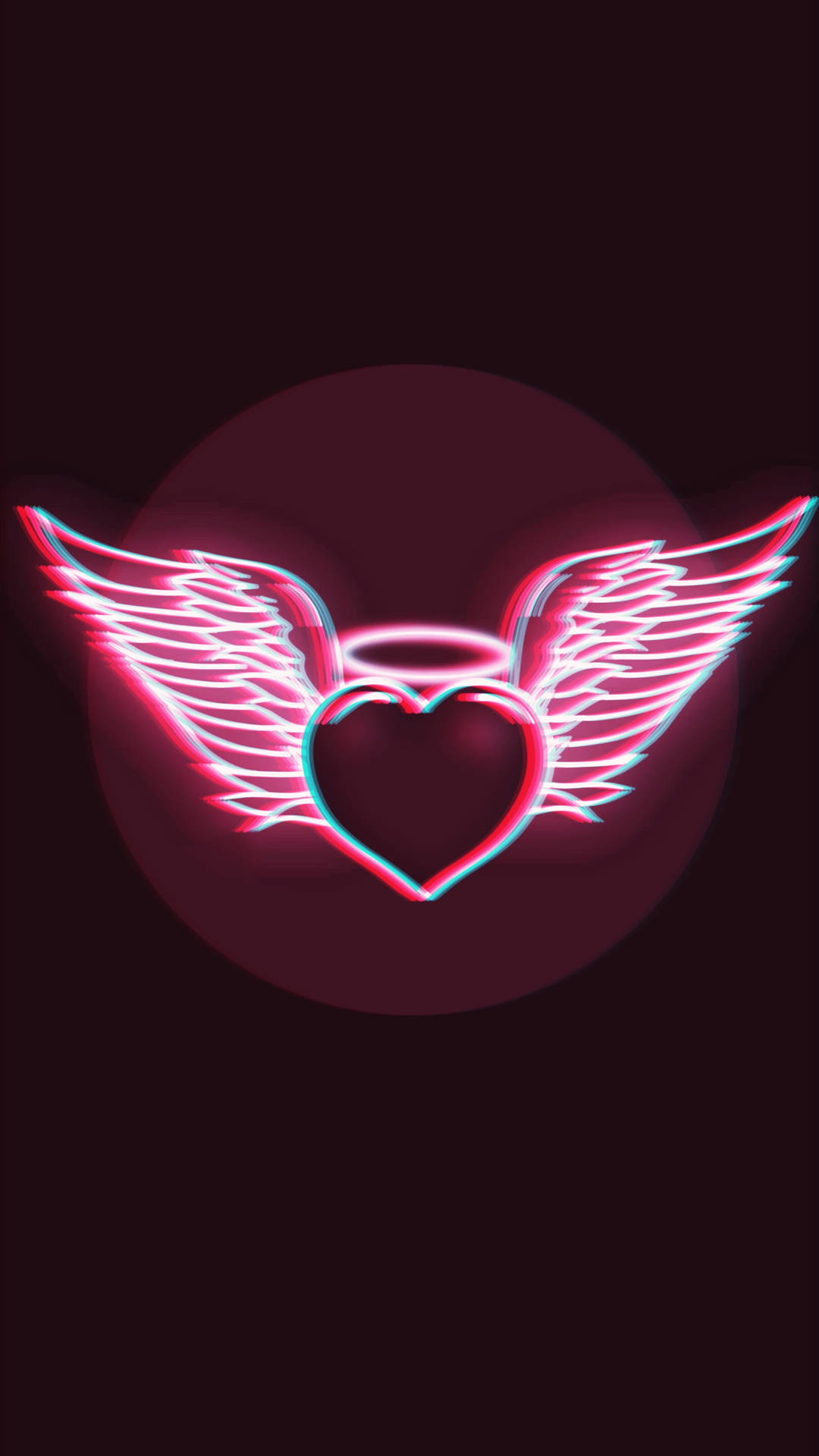 Wings Neon Aesthetic iPhone Wallpaper