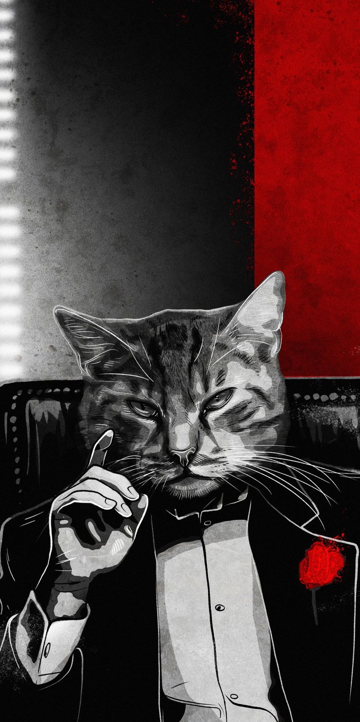 Godfather cat. Disegni di sfondi