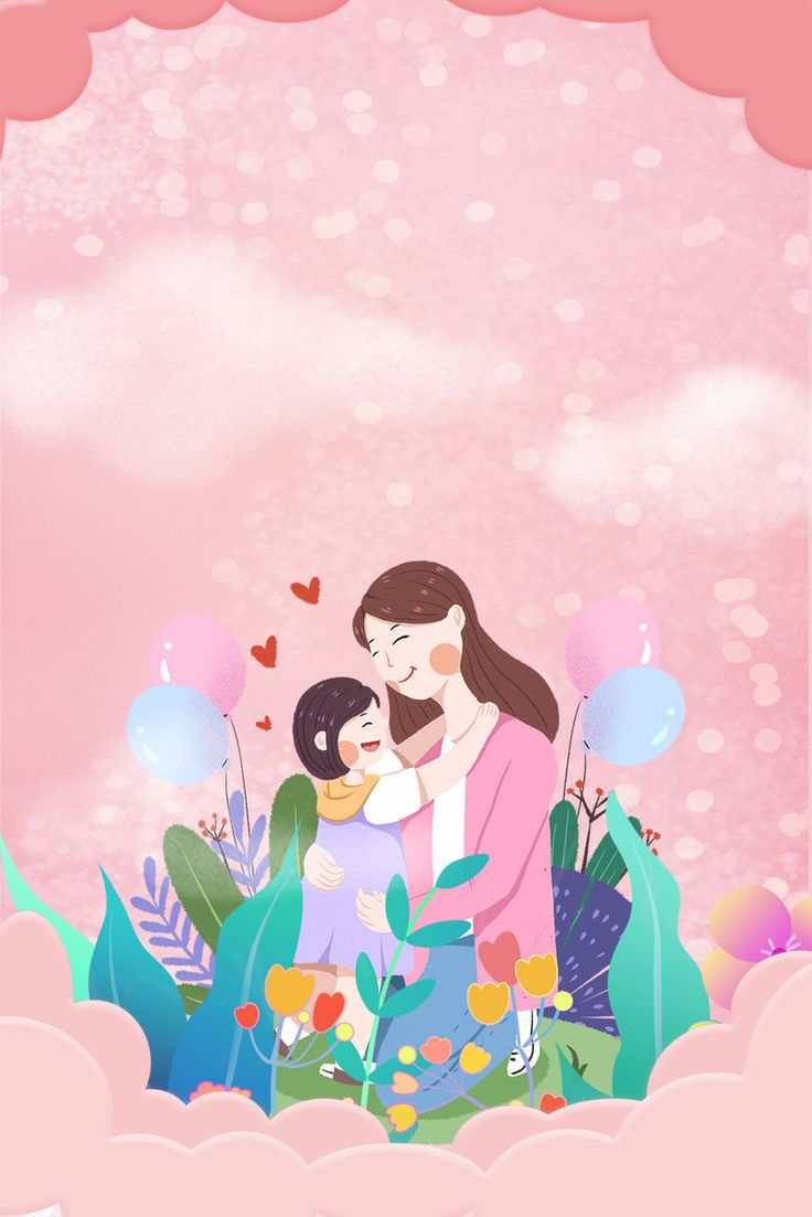 Happy Mother's Day Cartoon Background