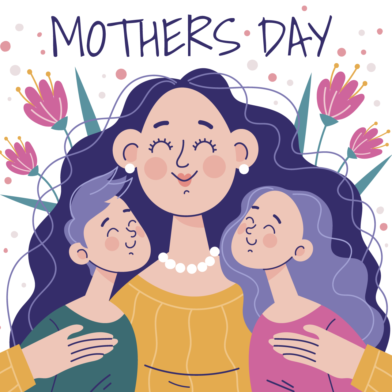 Mother And Daughter Clipart. Clipart