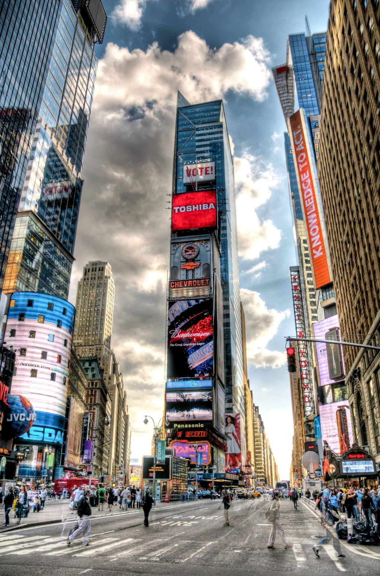 City iPhone X Times Square Wallpaper