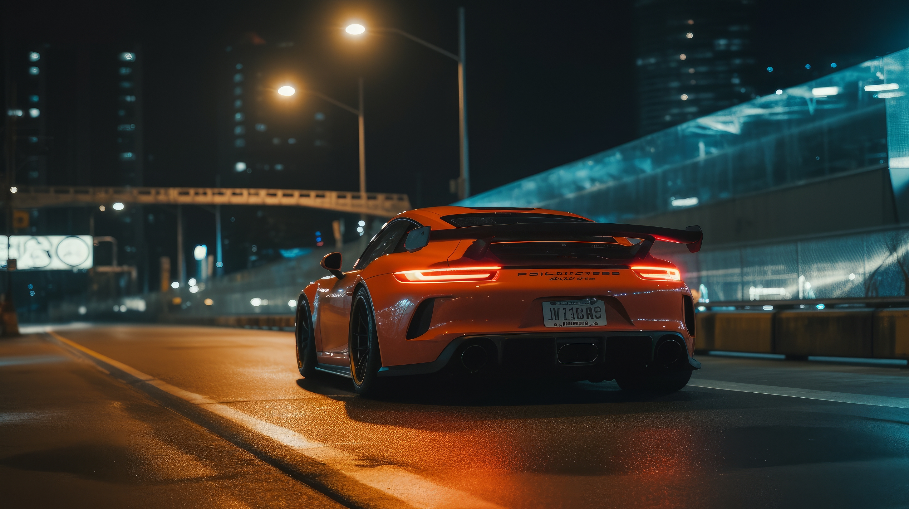 AI art, street racing, night, muscle
