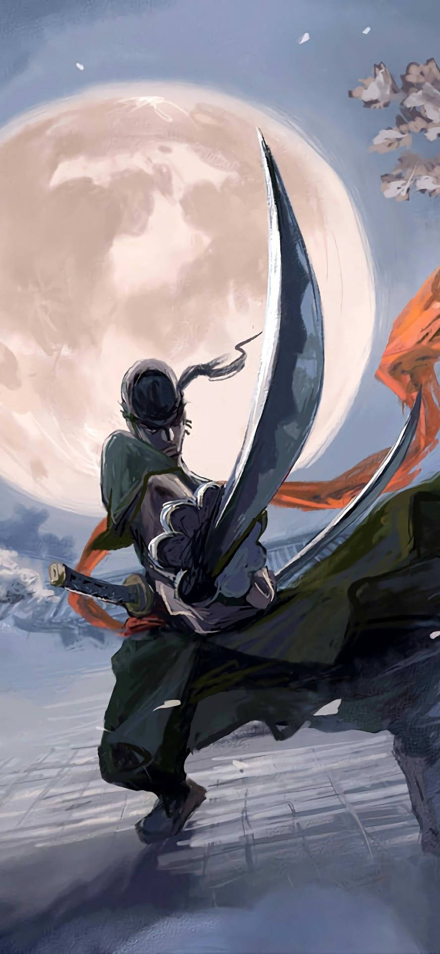 Zoro HD In Battle Stance Wallpaper