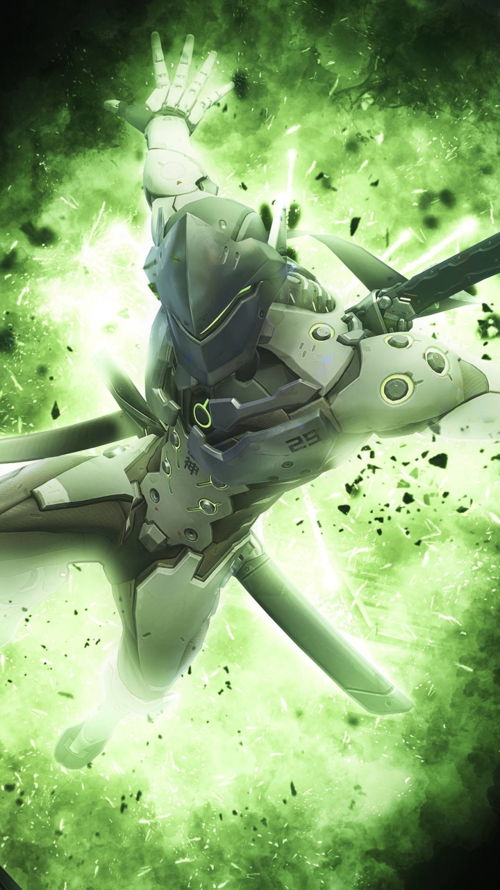 Genji (Overwatch) Phone Wallpaper