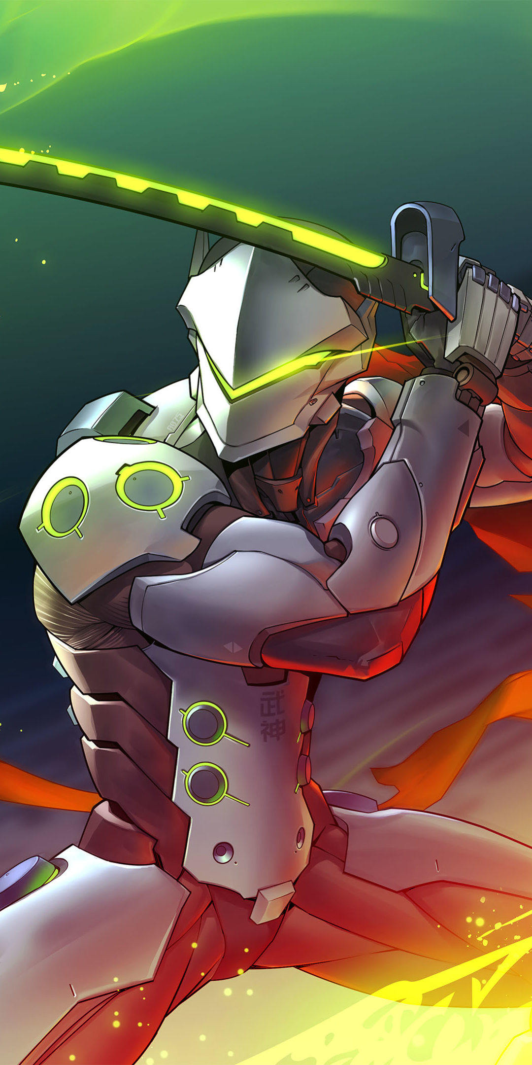 Genji (Overwatch) Phone Wallpaper