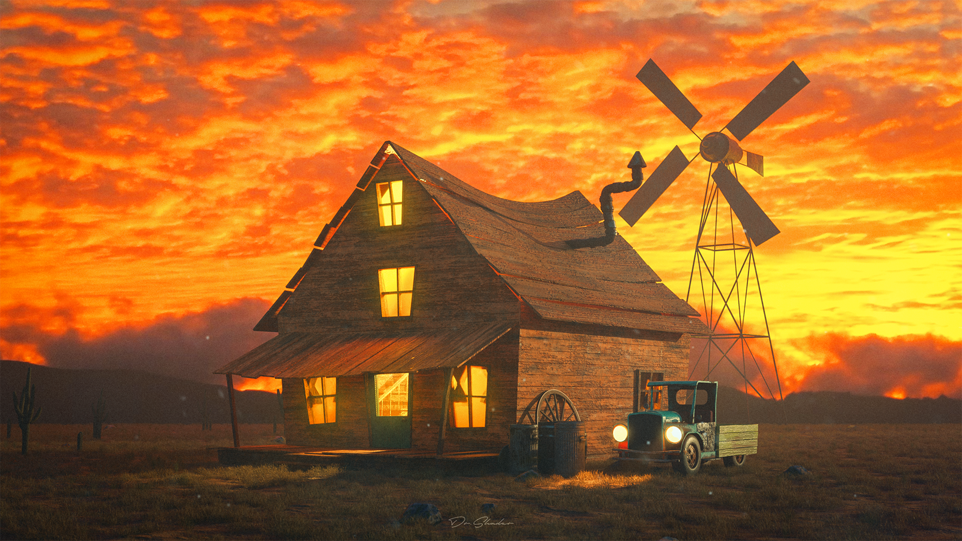 I recreated The Farm House from the epic Cartoon Show of all time The Cowardly Dog Projects Artists Community