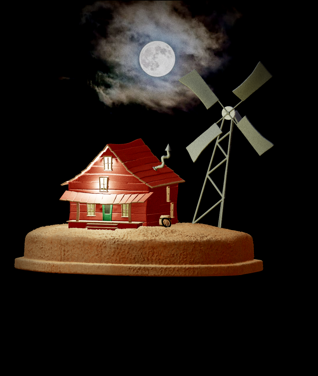 STL file Courage the Cowardly Dog House