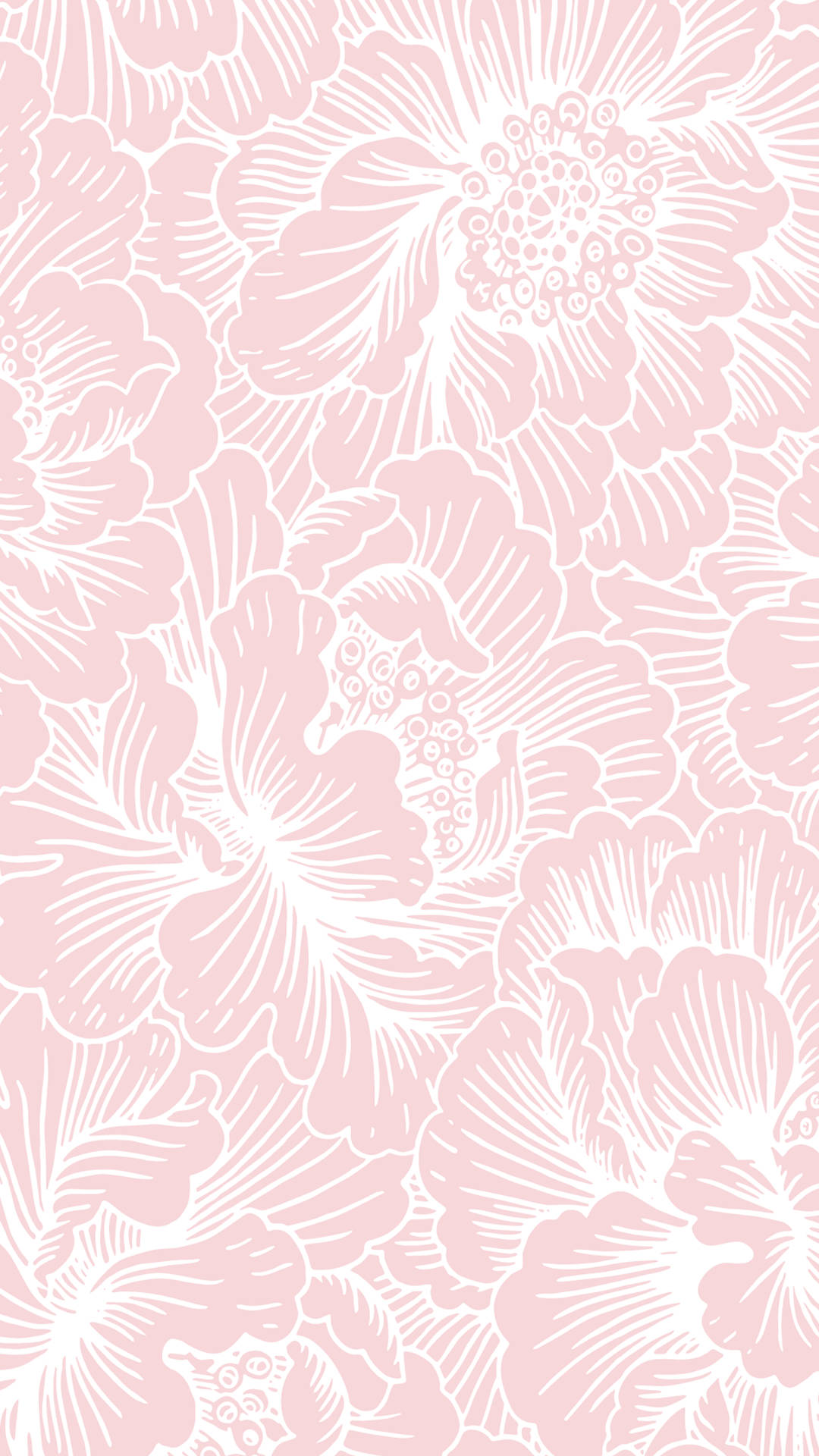 Light Pink Floral iPhone Wallpaper