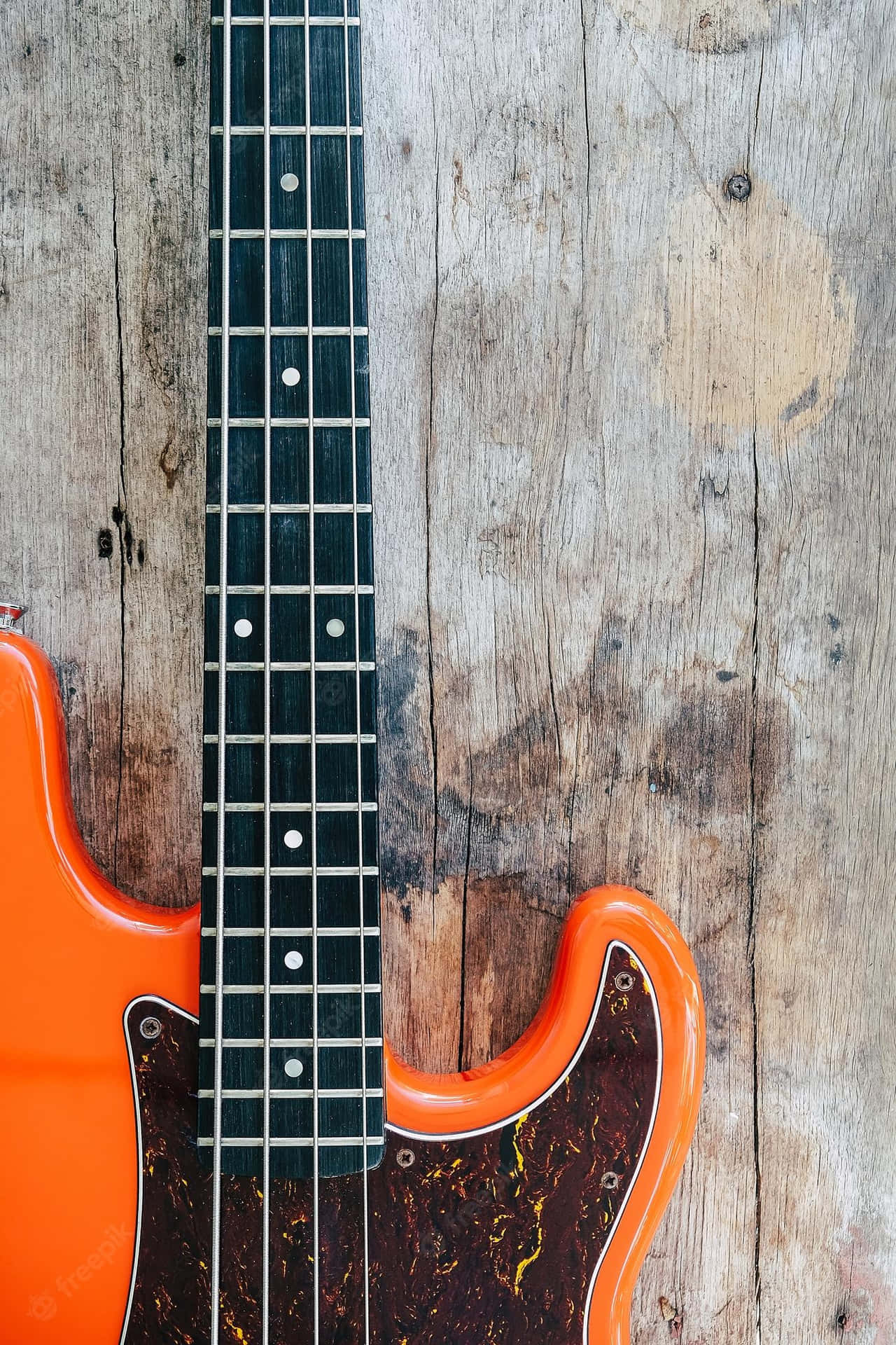 Download Orange Bass Guitar Wallpaper