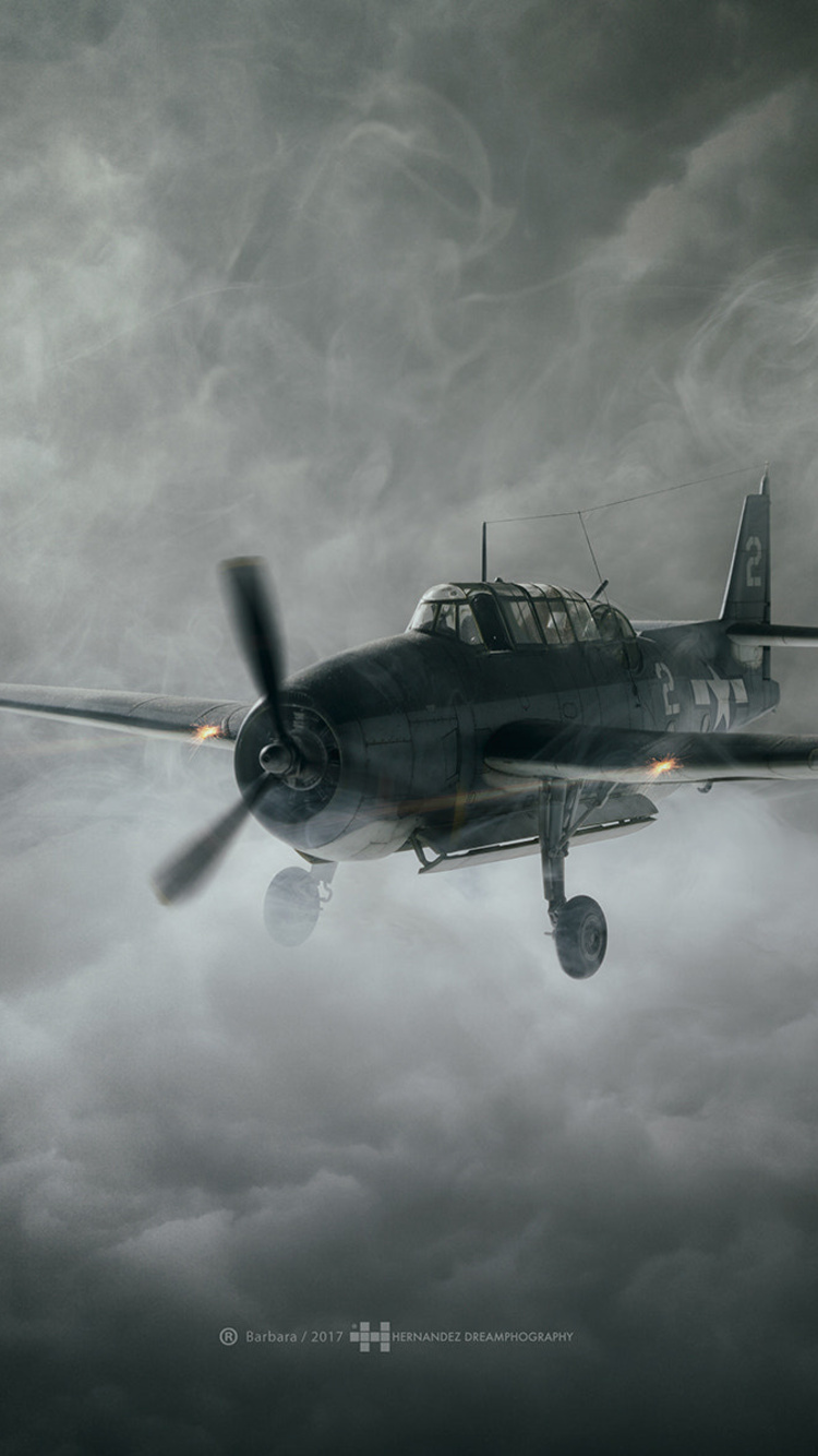 Aircraft Dark Clouds iPhone 6