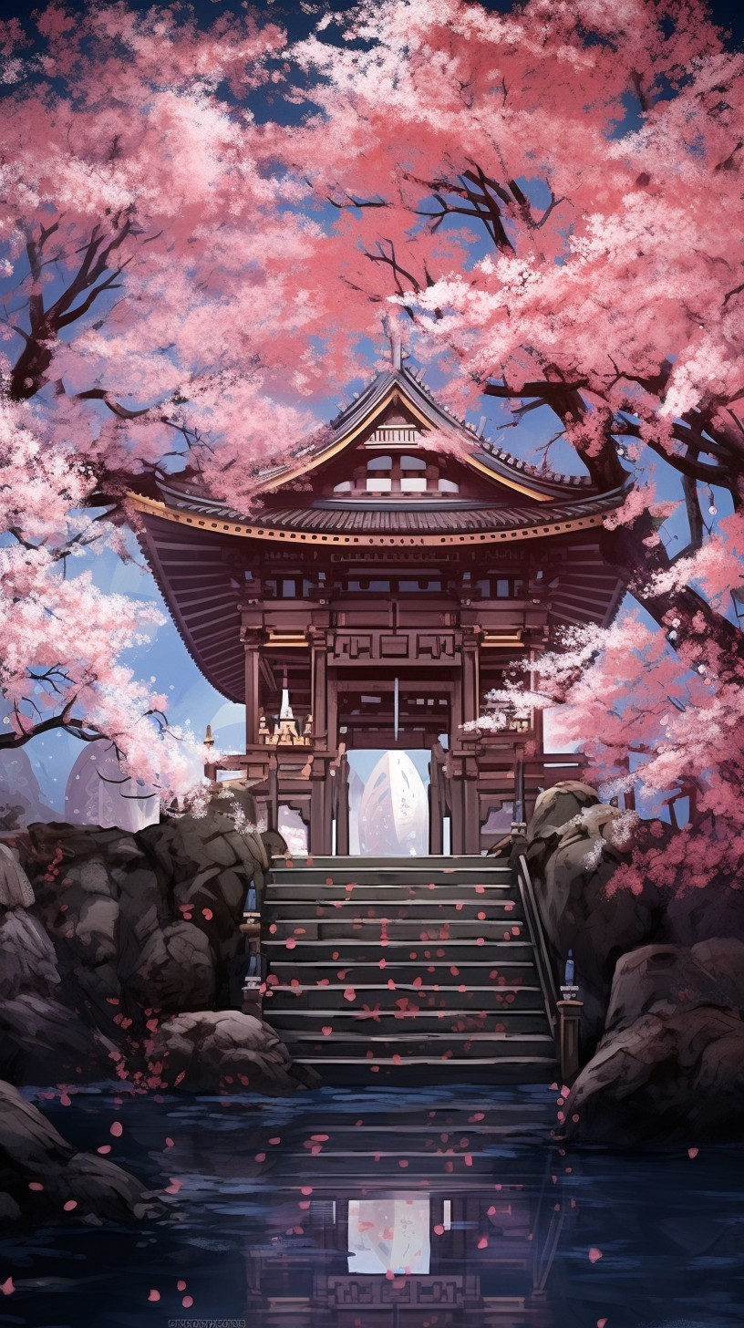 Anime Shrine Art Sakura Serenity