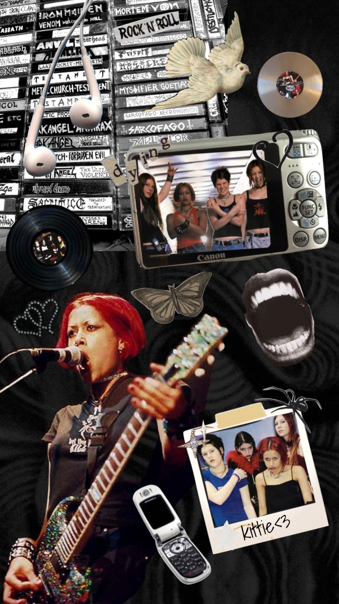 Live Laugh Kittie: Vintage Metal Rock Band