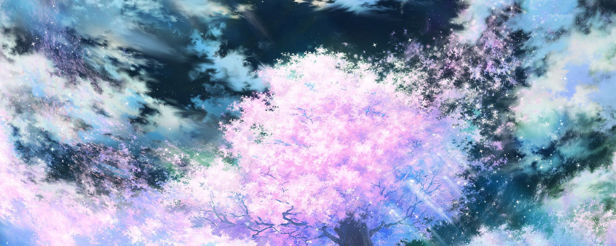 Download wallpaper 2560x1024 sakura