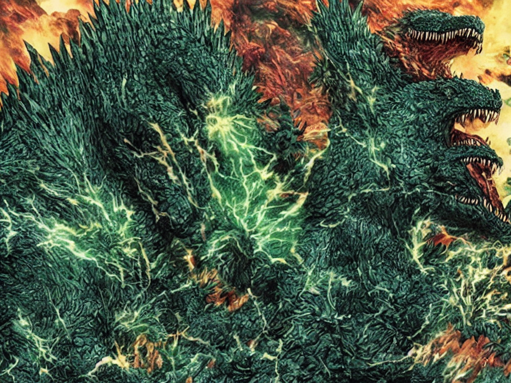 Heisei era Godzilla fighting Biollante