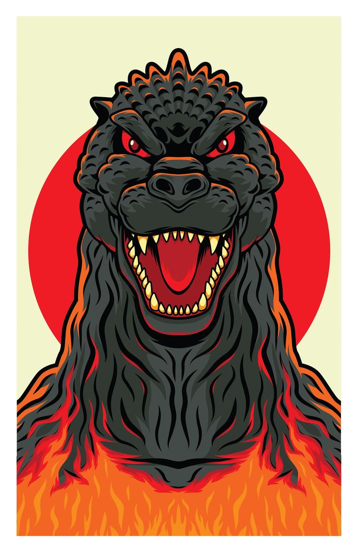 Burning Godzilla 11x17 Print heisei