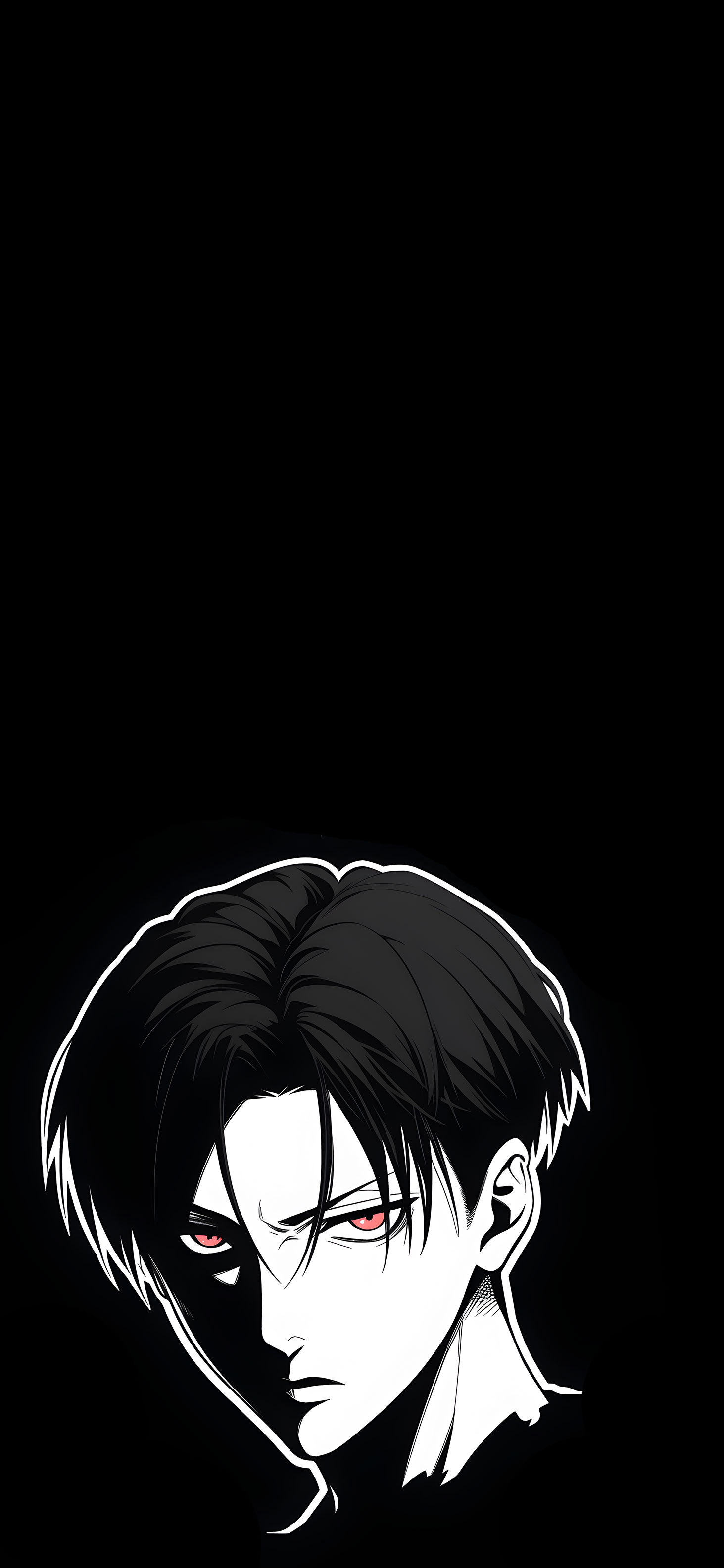 Levi Ackerman Glowing Eyes Black
