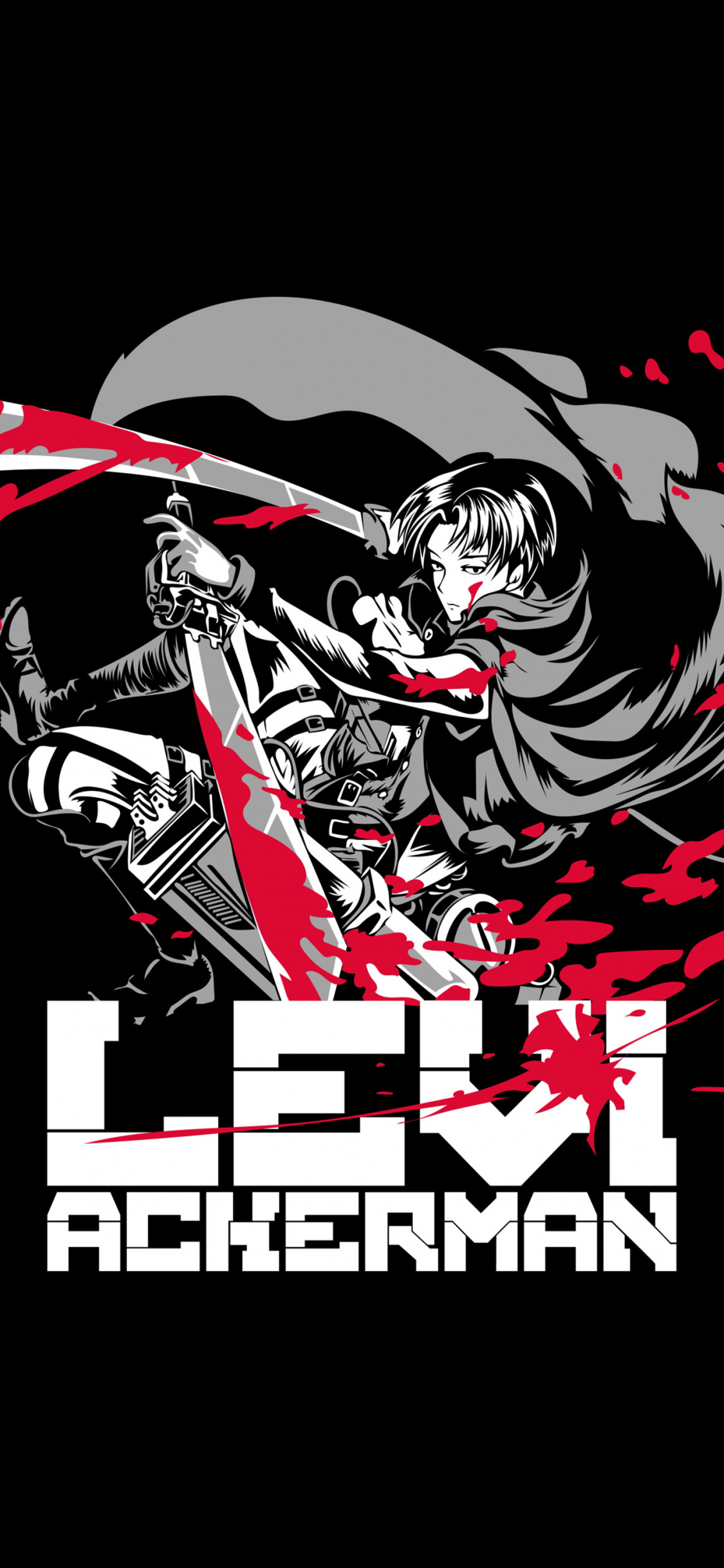 Levi Ackerman Wallpaper 4K, Black