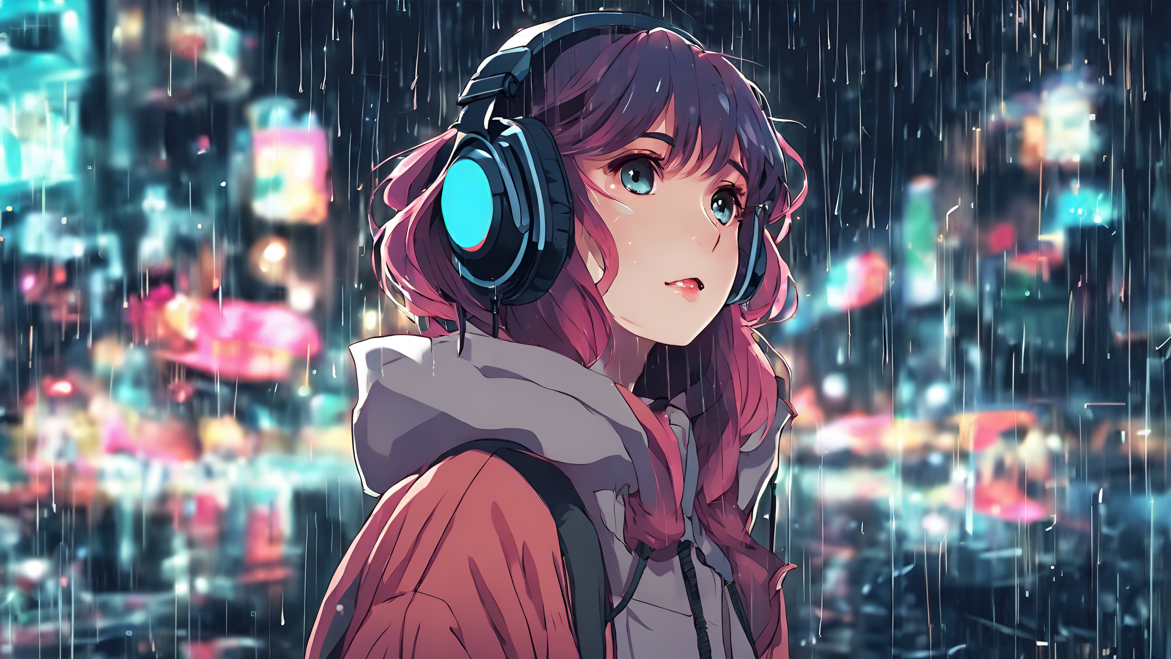 Lofi girl Listening music AI art 5K