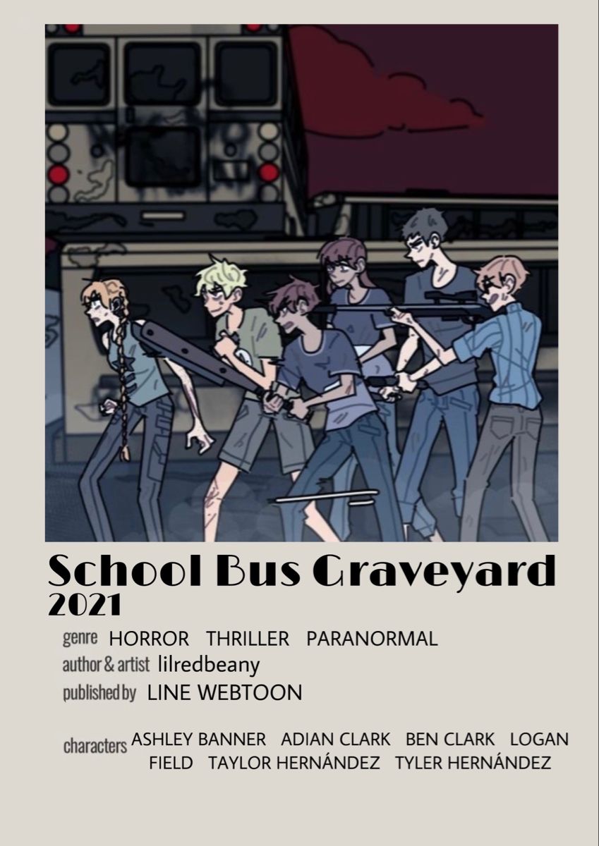 School bus, Manga books, Webtoon comics