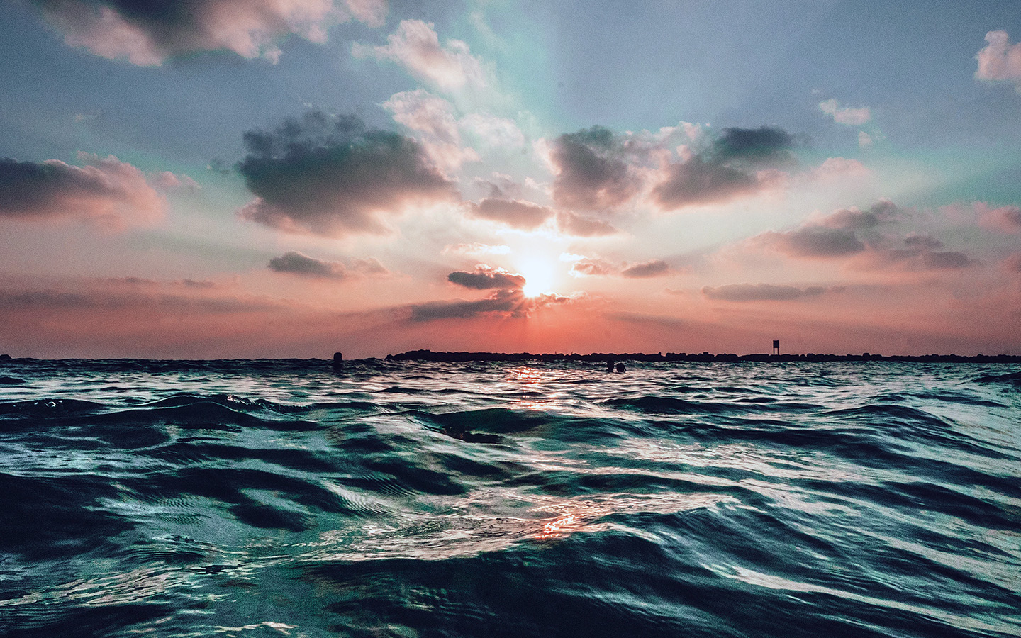 Sunset Sea Sky Ocean Summer Blue