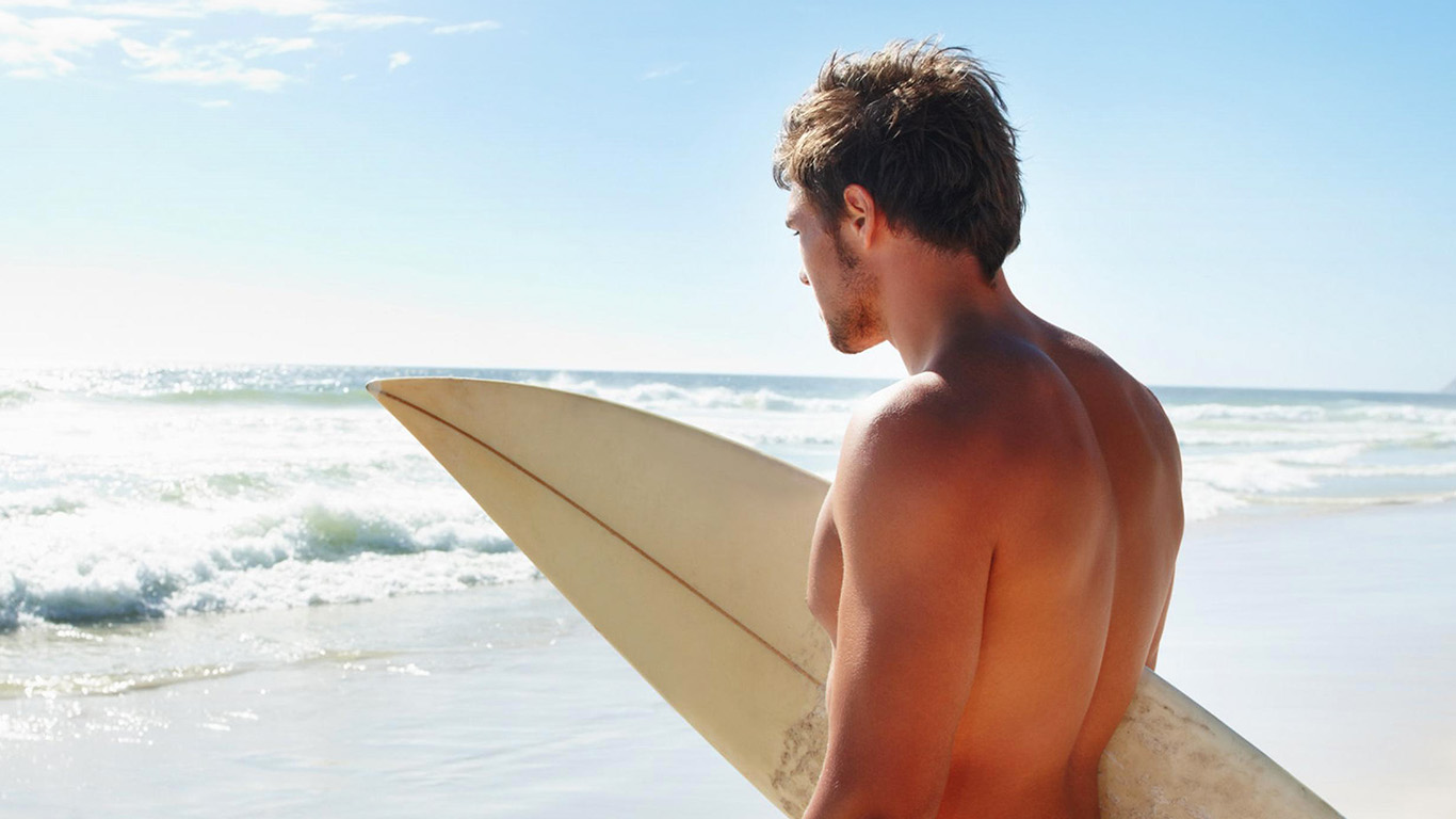 Surf Boy Sea Vacation Ocean Sunny