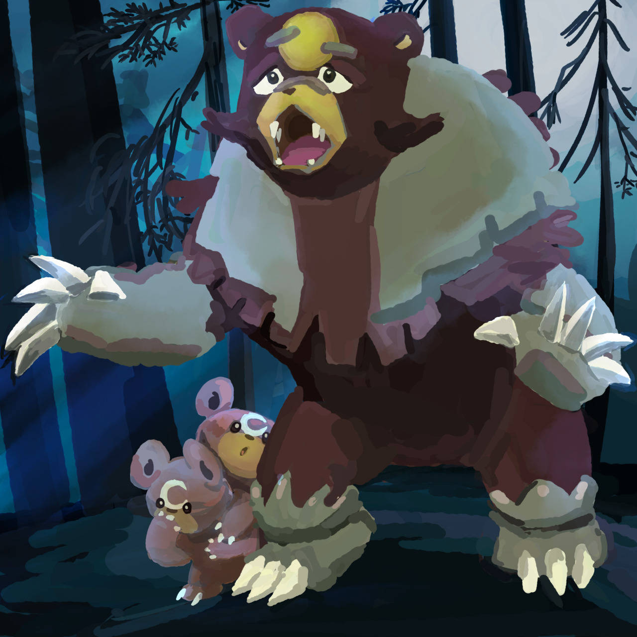 Download Pokemon Ursaring and Teddiursa