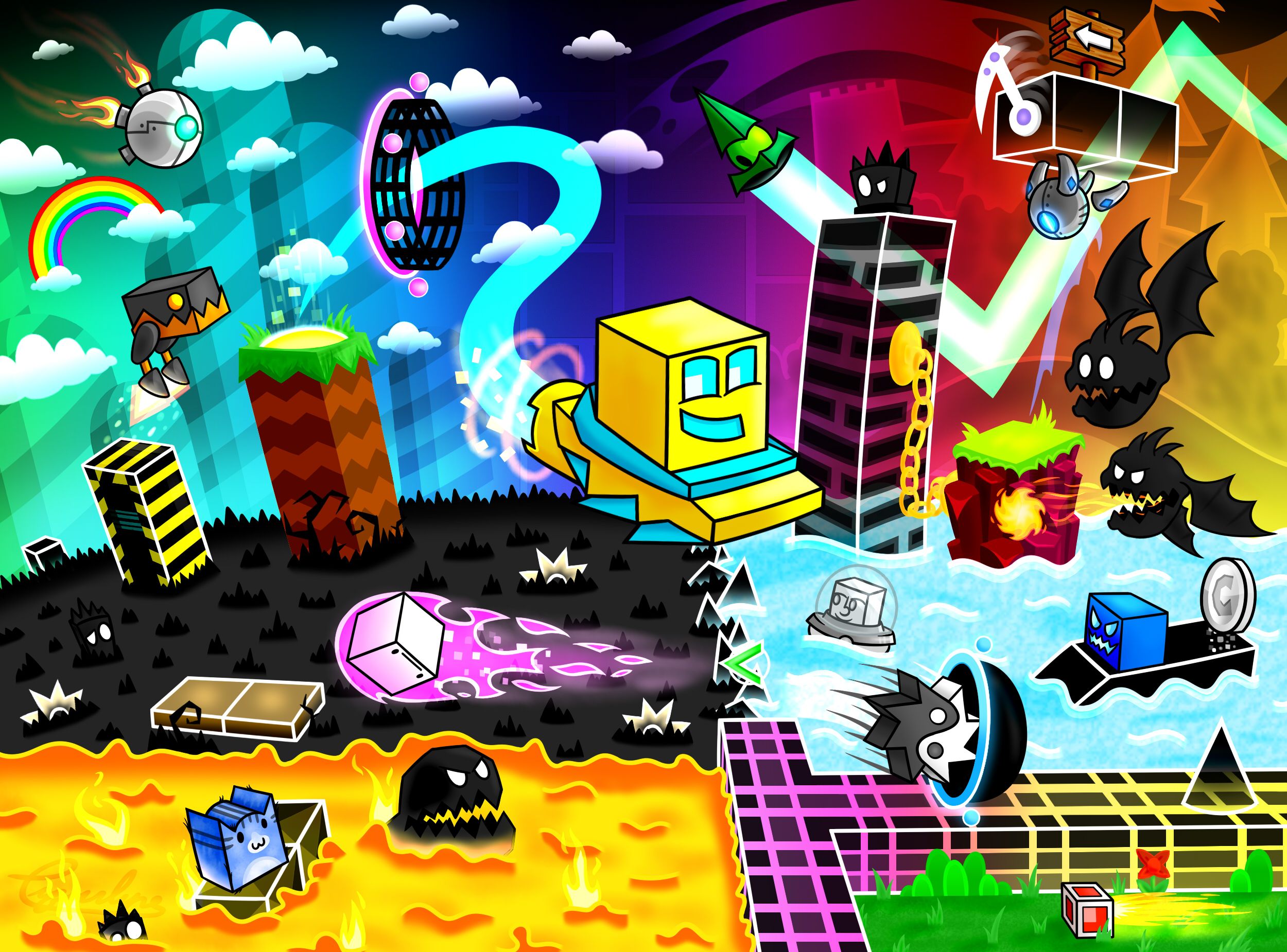 Geometry Dash Wallpapers - Wallpaper Cave