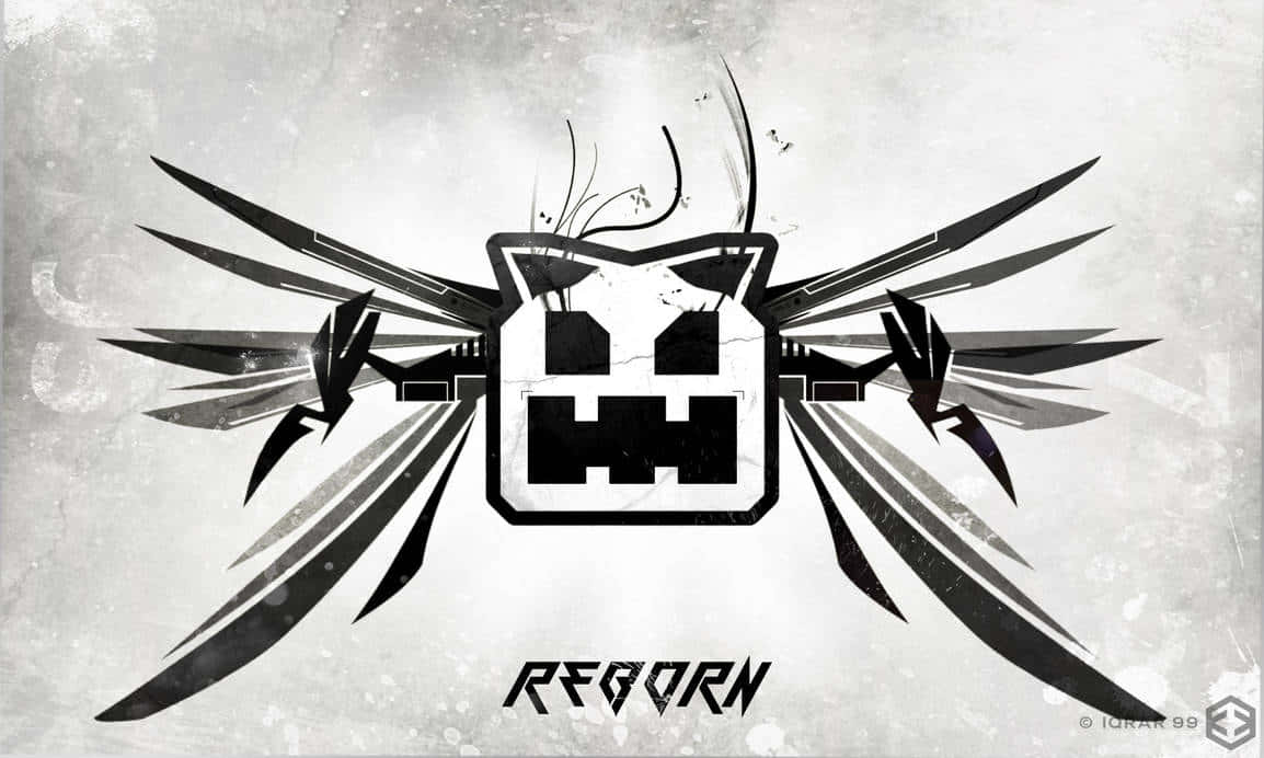 Cat Eared Geometry Dash Logo Wallpaper