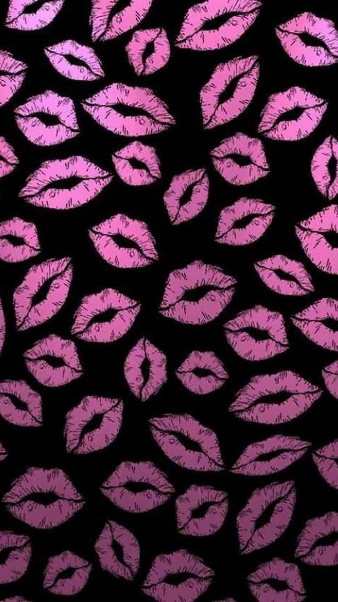 Download Black And Pink iPhone Kiss