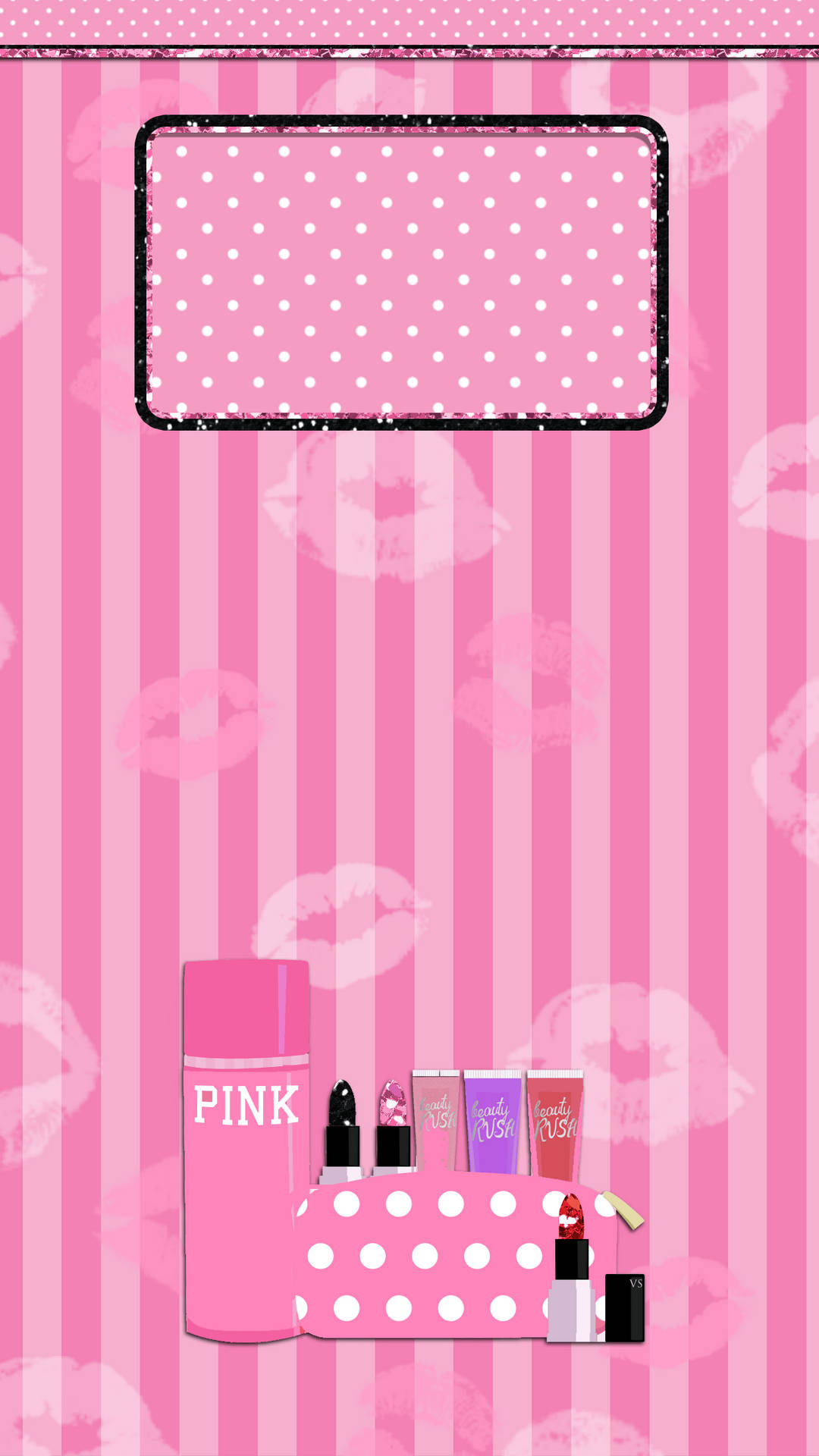 Secret Pink Kiss Mark Wallpaper