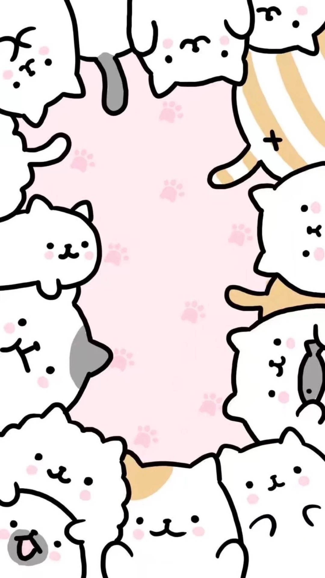 Kawaii Cat Background. Wallpaper