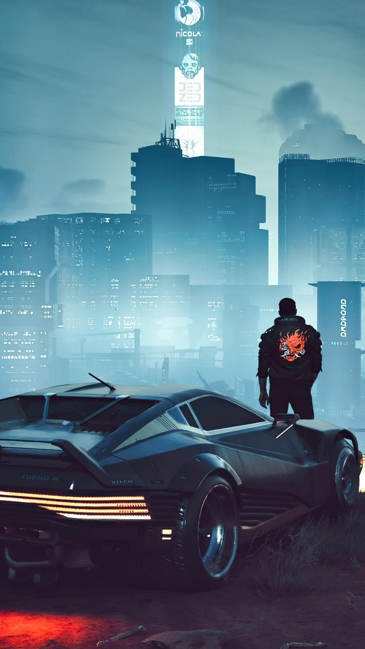 Download wallpaper 750x1334 cyberpunk
