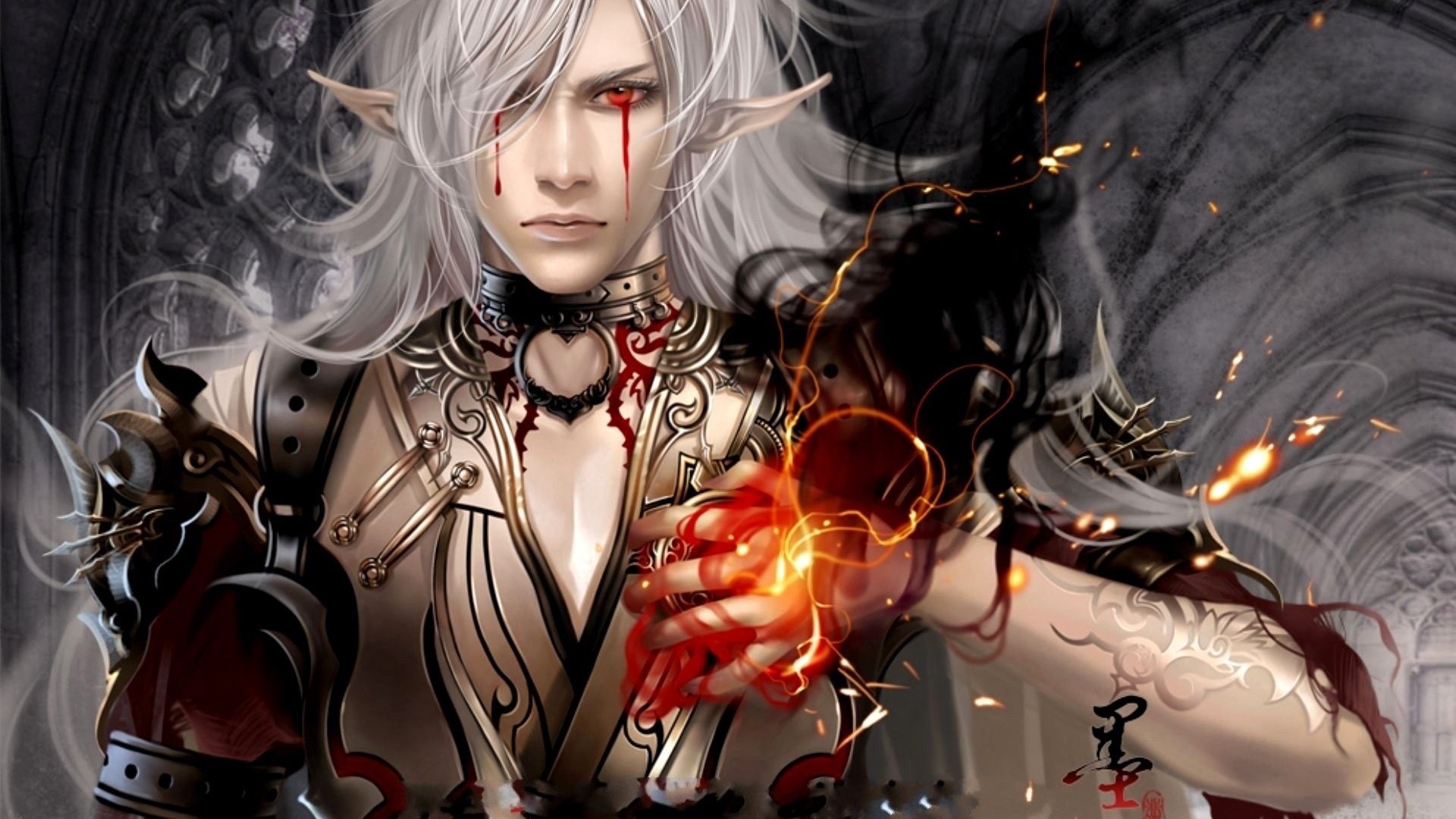 Wallpaper Anime, male, elf for mobile