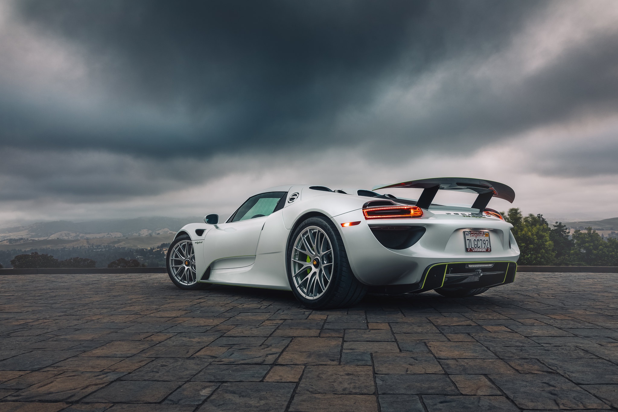 Wallpaper white, hypercar, Porsche 918