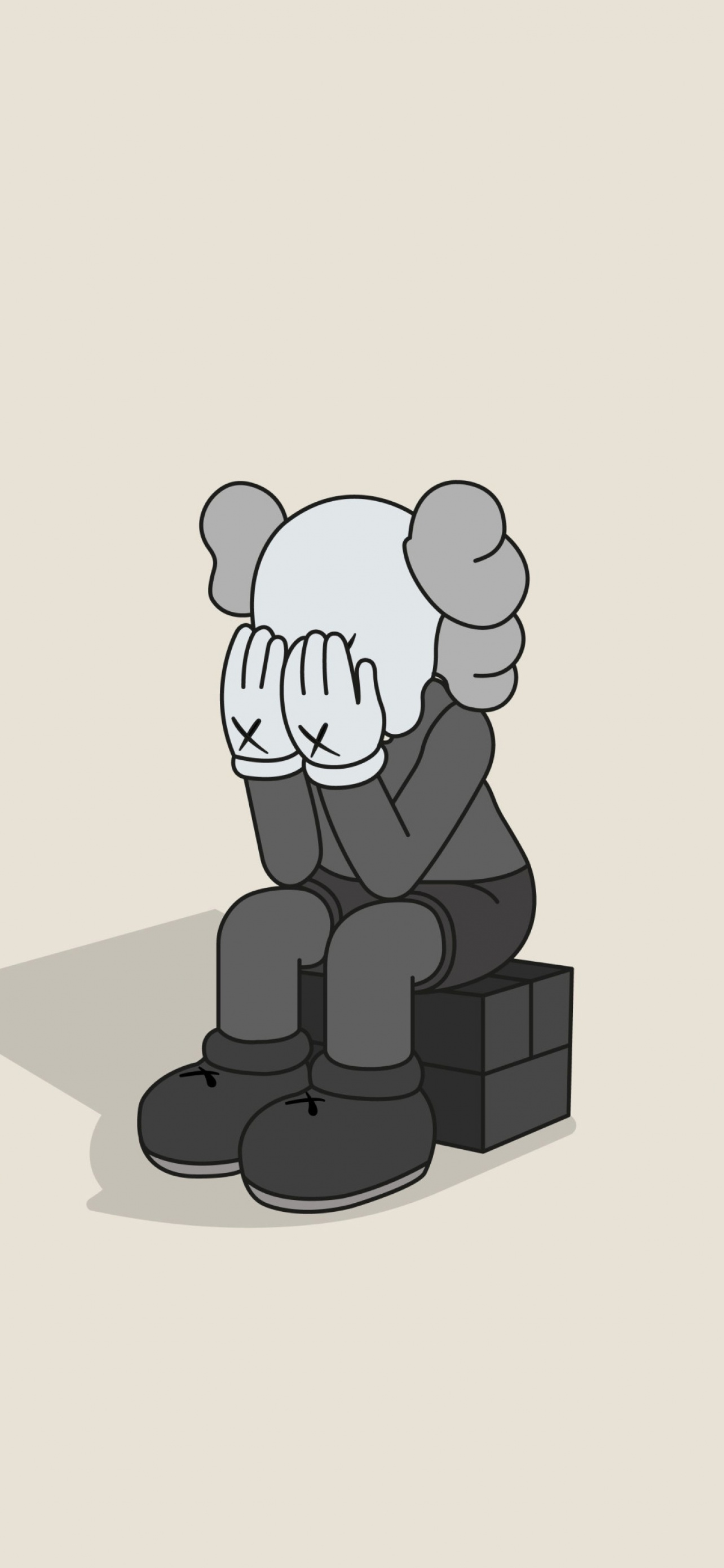Kaws sad Wallpaper 4K, Kaws alone, Sad