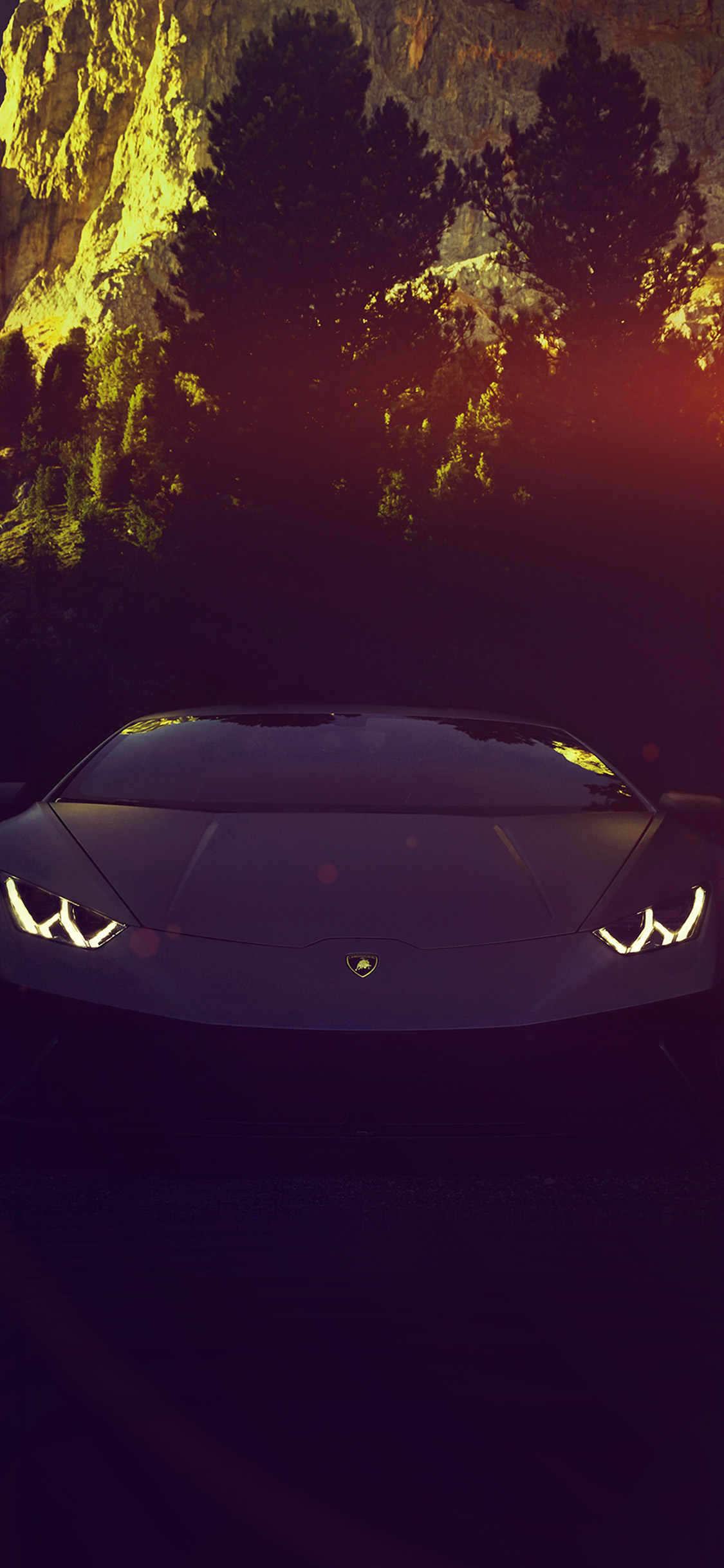 Car Lamborghini Dark City Art Flare