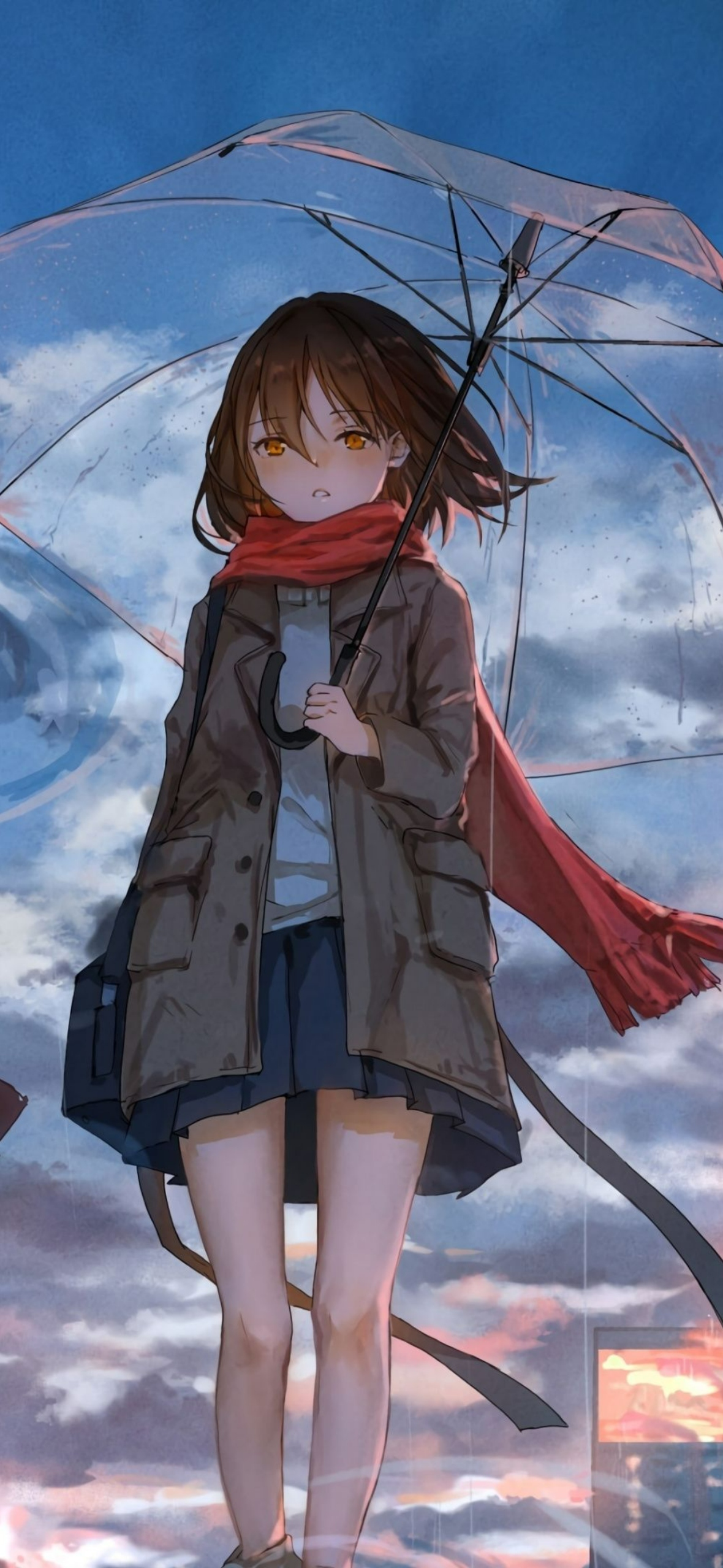 Alone Anime Girl iPhone Wallpaper HQ