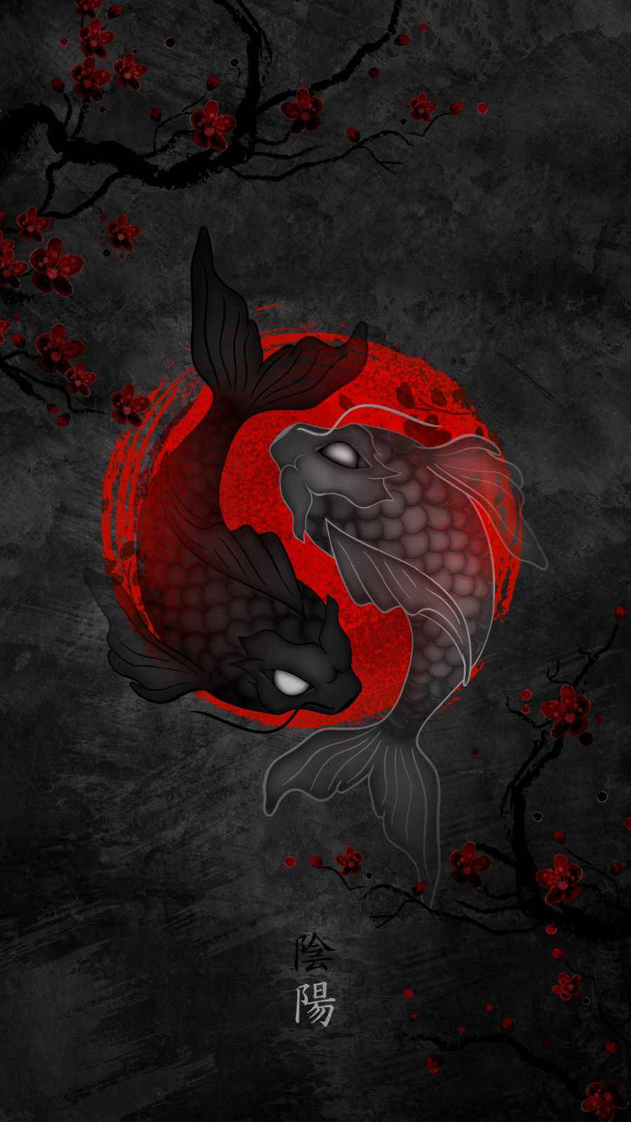 Yin And Yang Fish iPhone Wallpaper
