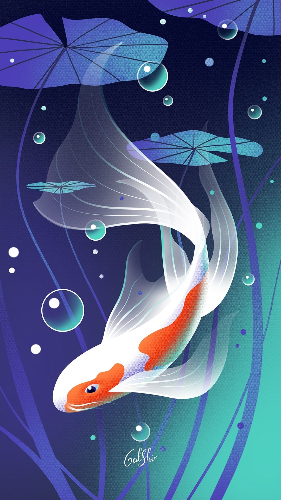 Koi Fish iPhone Wallpaper