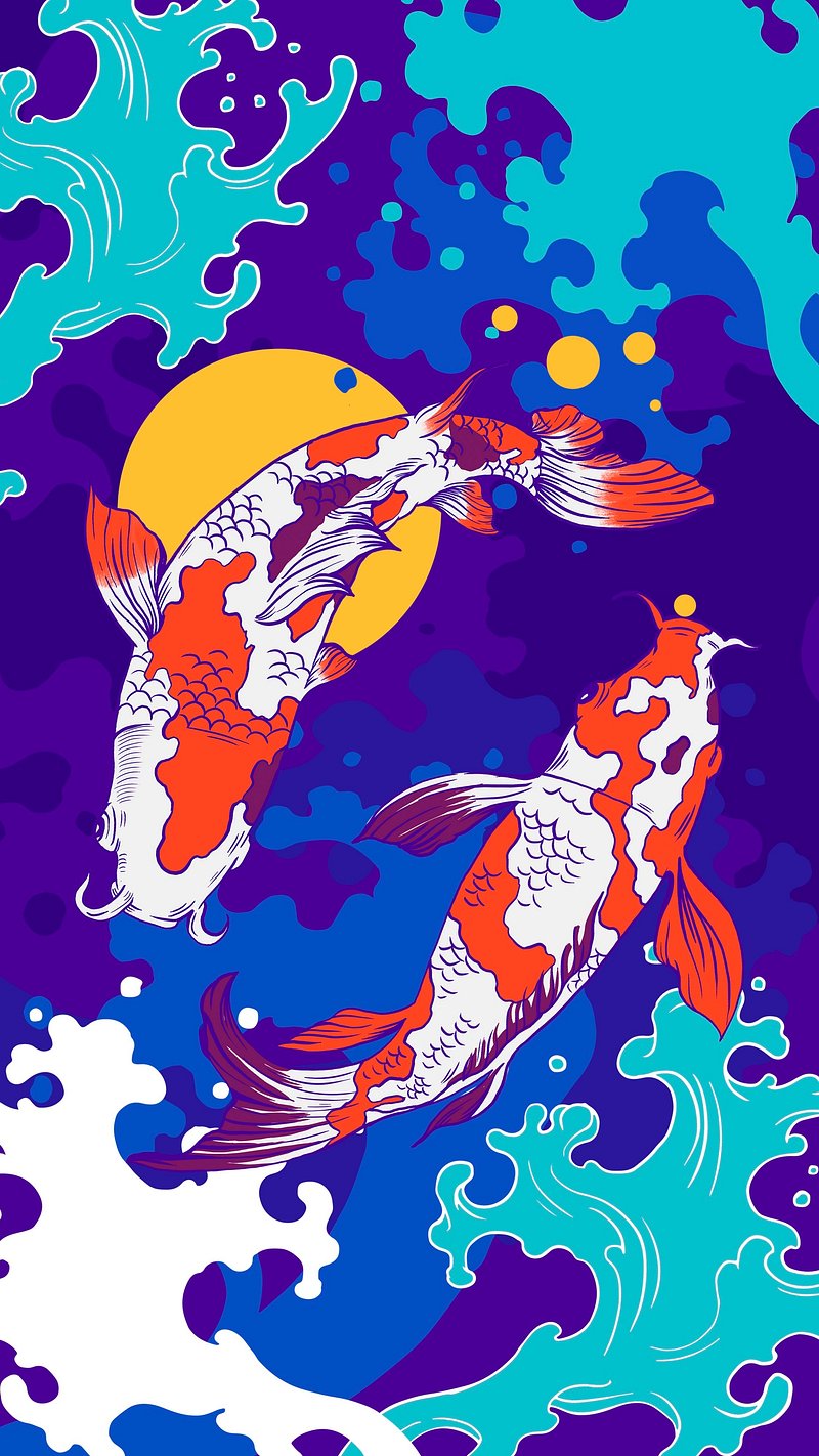 Koi carp fish iPhone wallpaper