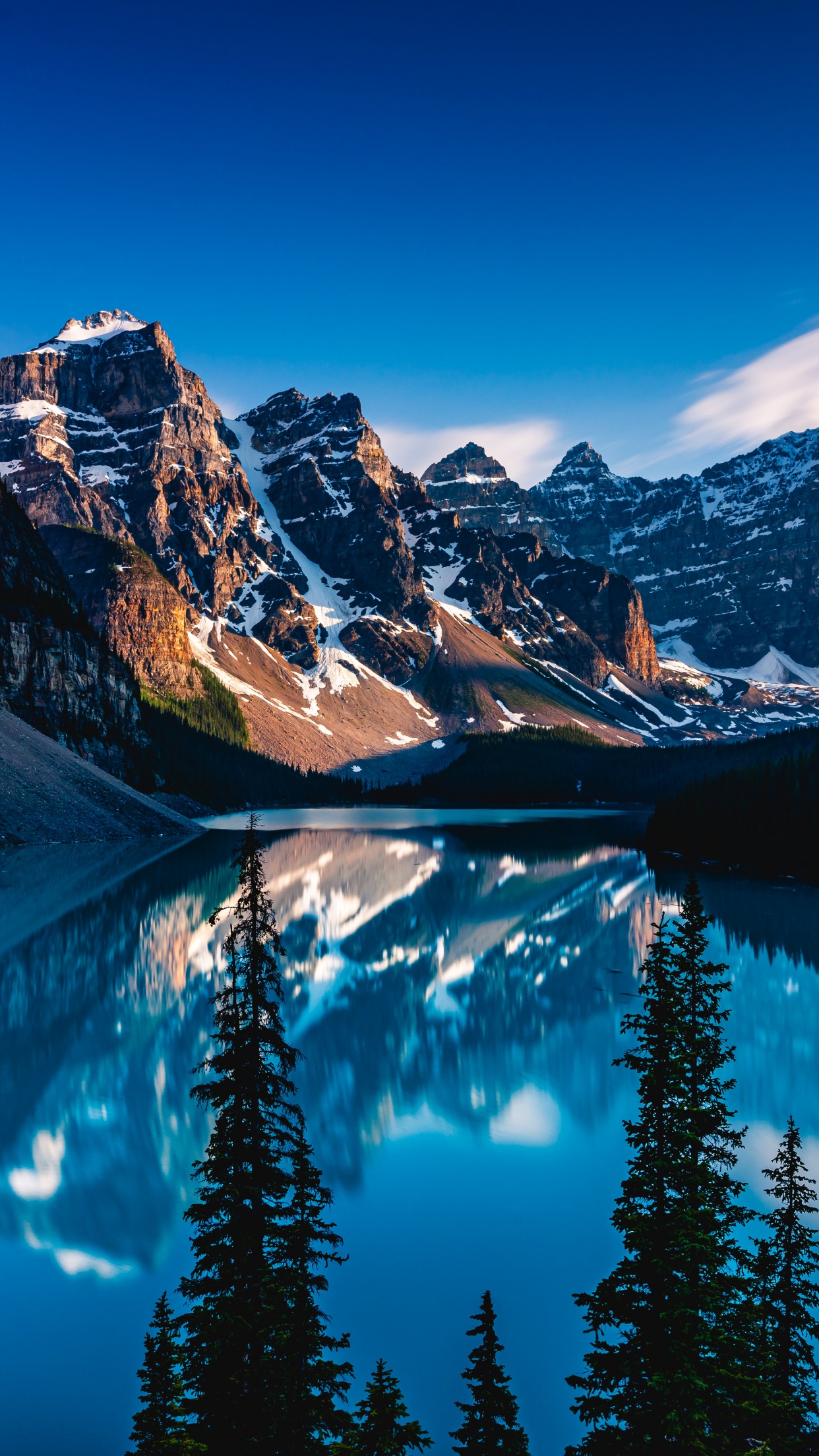 Moraine Lake Wallpaper 4K, Canadian Rockies