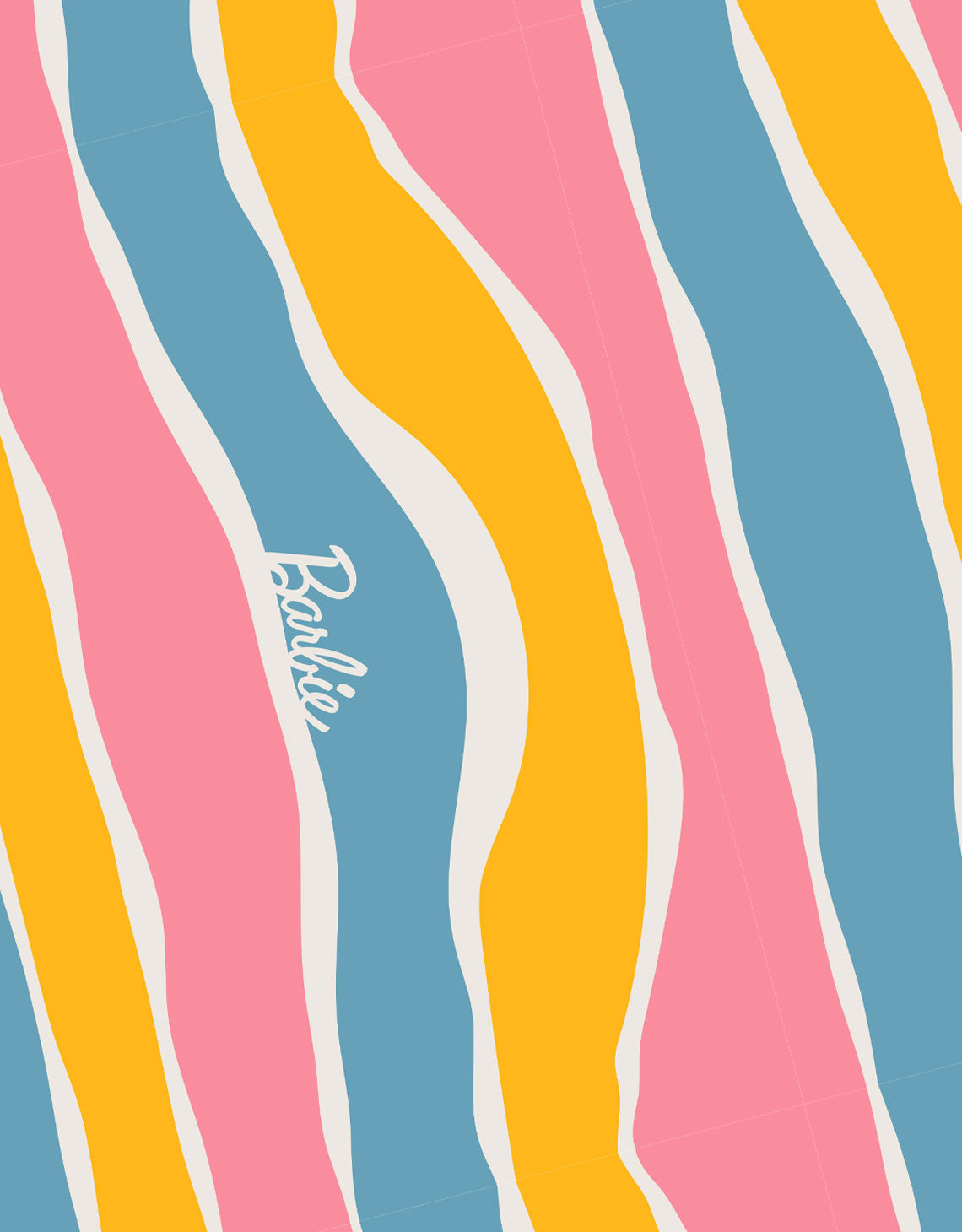 Barbie Summer Striped Wallpaper Mural