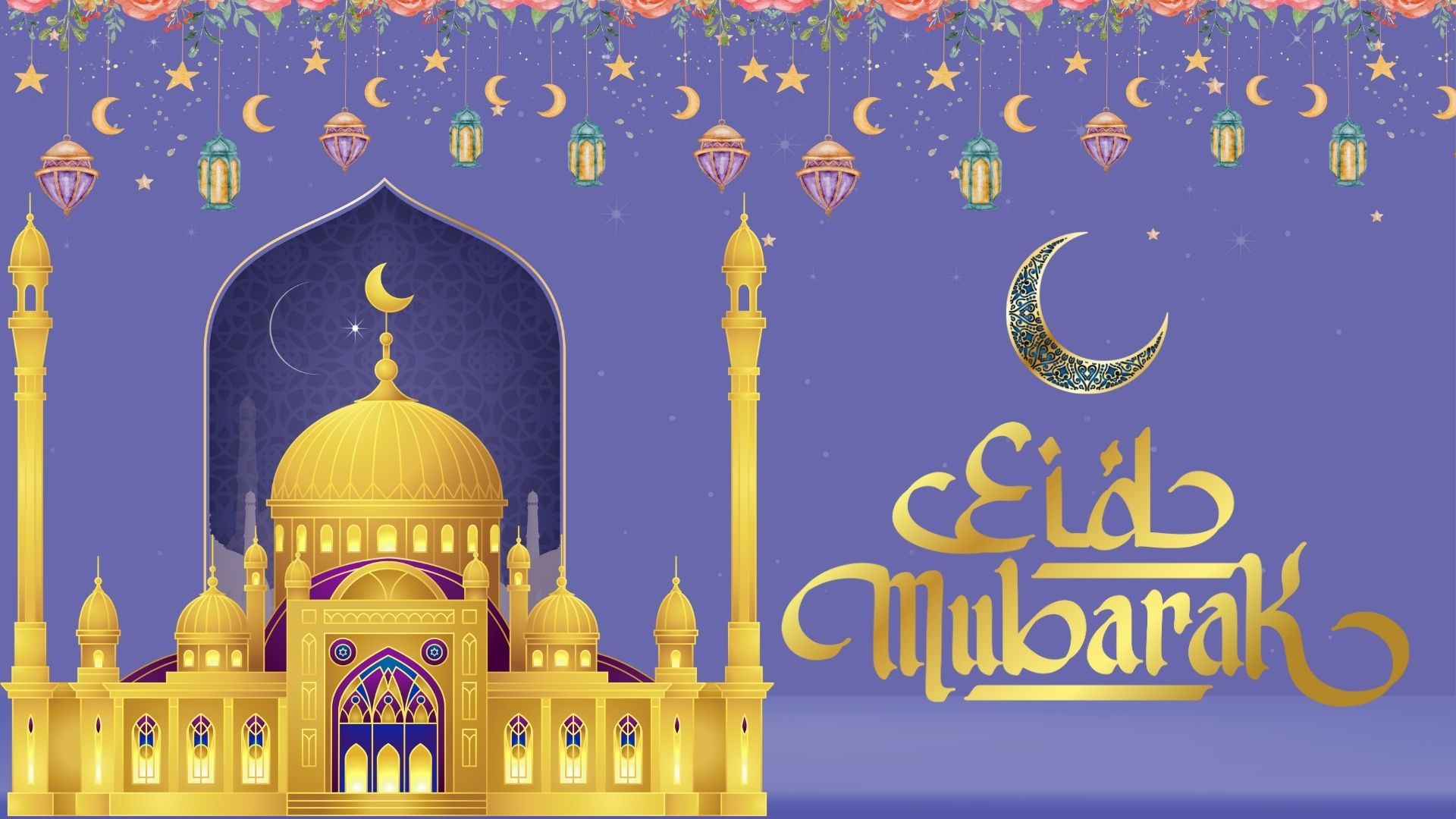Eid Mubarak 2024 Wallpaper. Eid