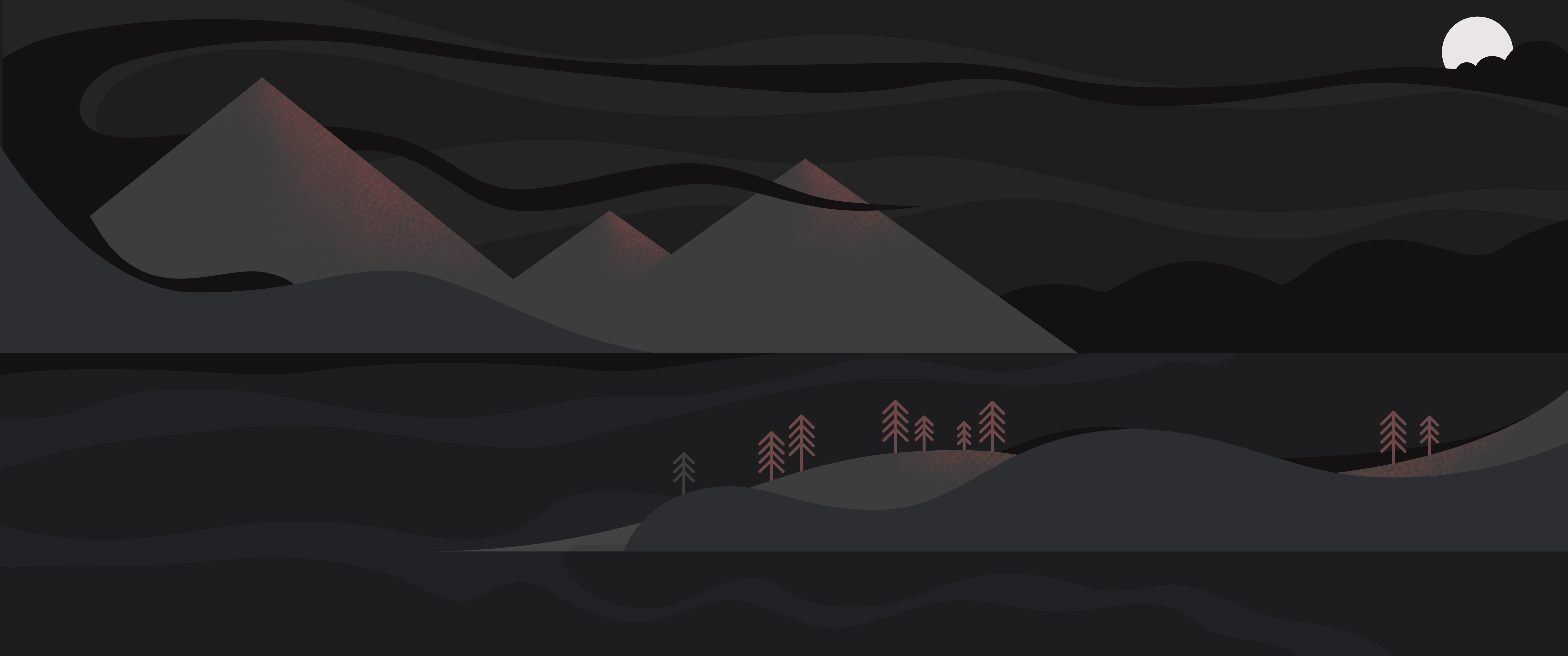 Summer on the Lake at Night 6880x2880