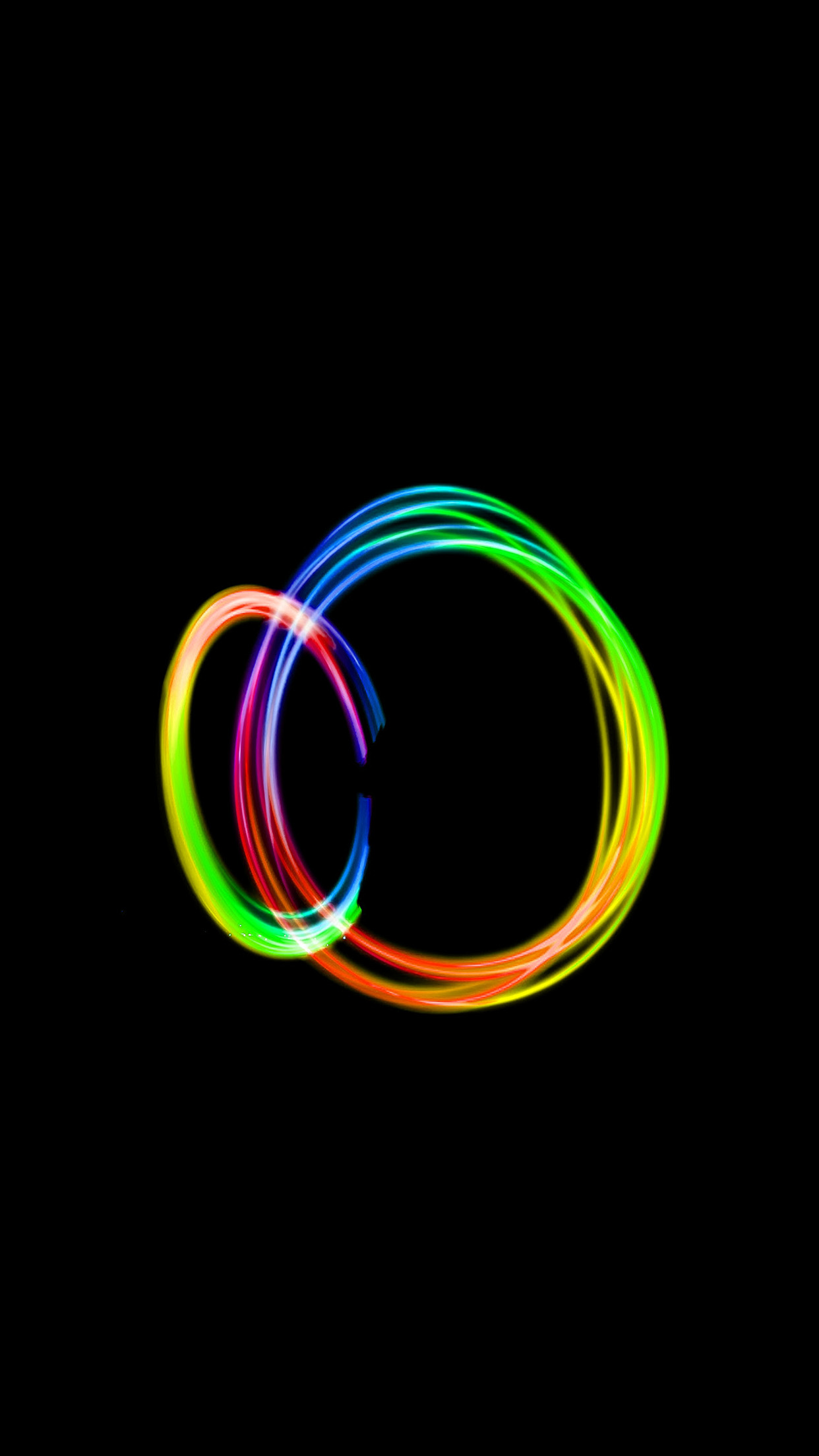 Dark Circle Rainbow Art Minimal