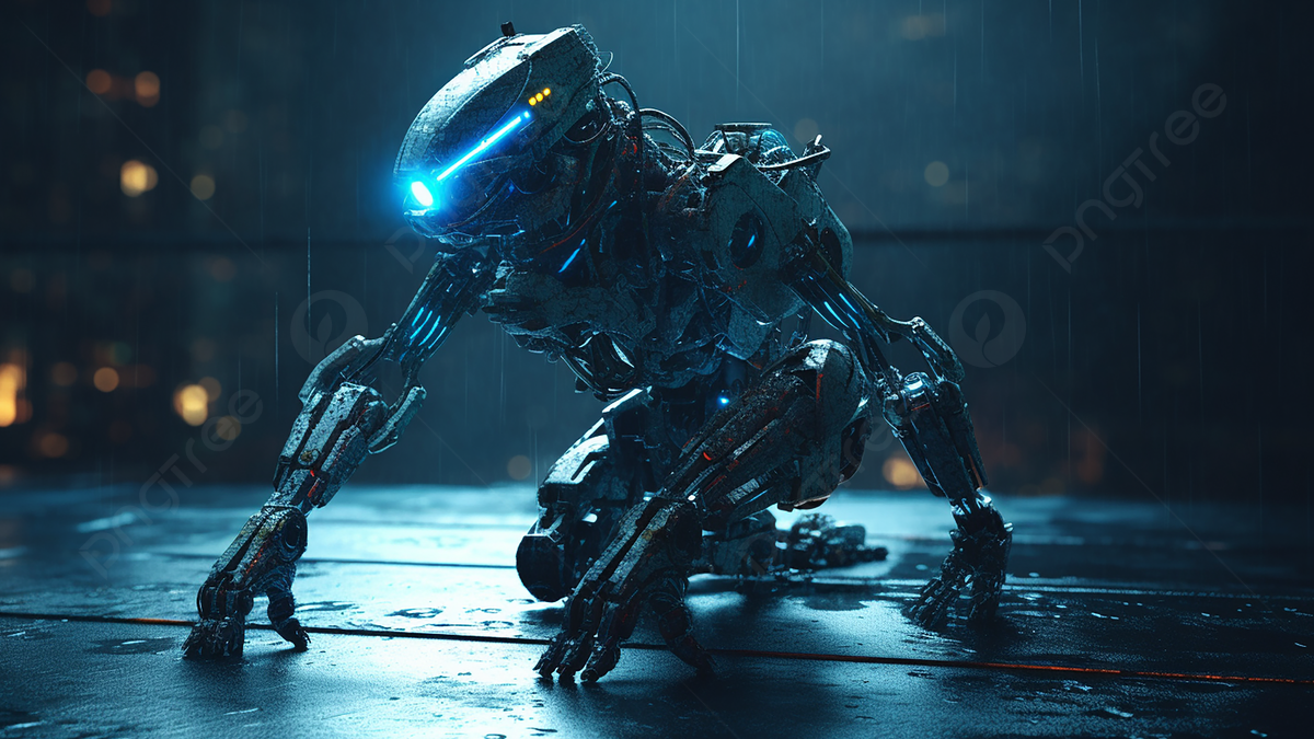 Robot Future World Cyberpunk Style