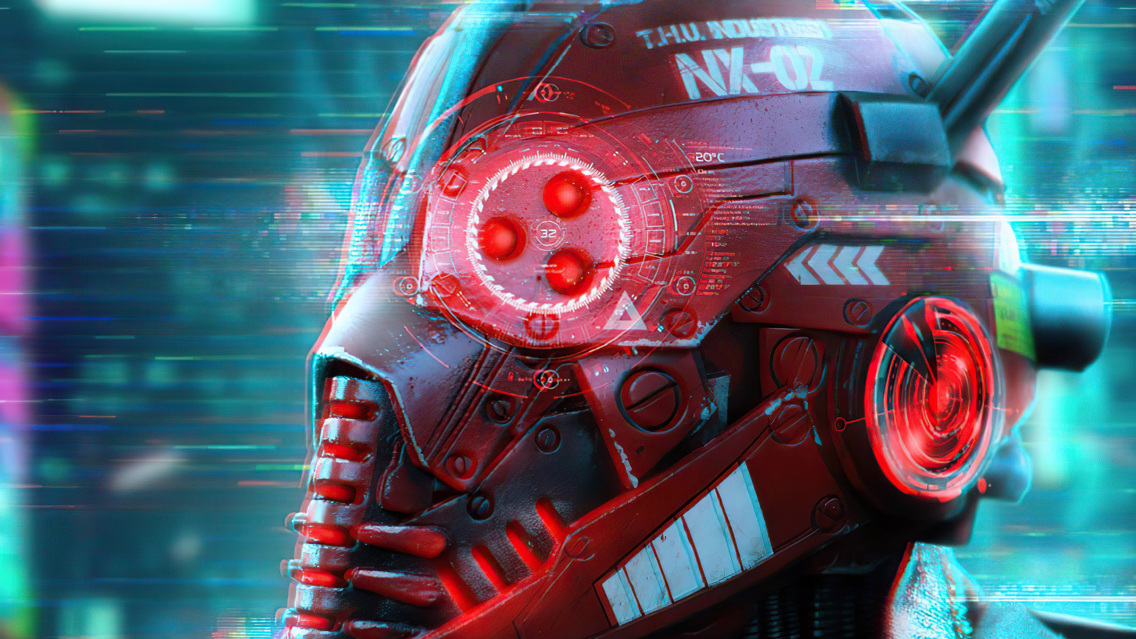 Cyberpunk Robo Mask 4k Wallpaper, HD